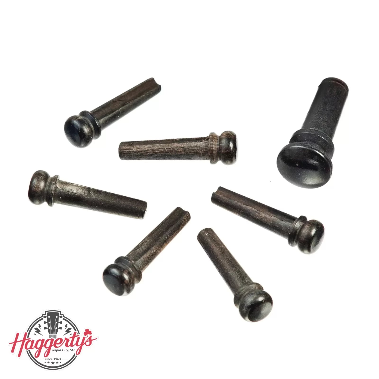 D'Addario PWPS9 Plastic Bridge End Pins Black
