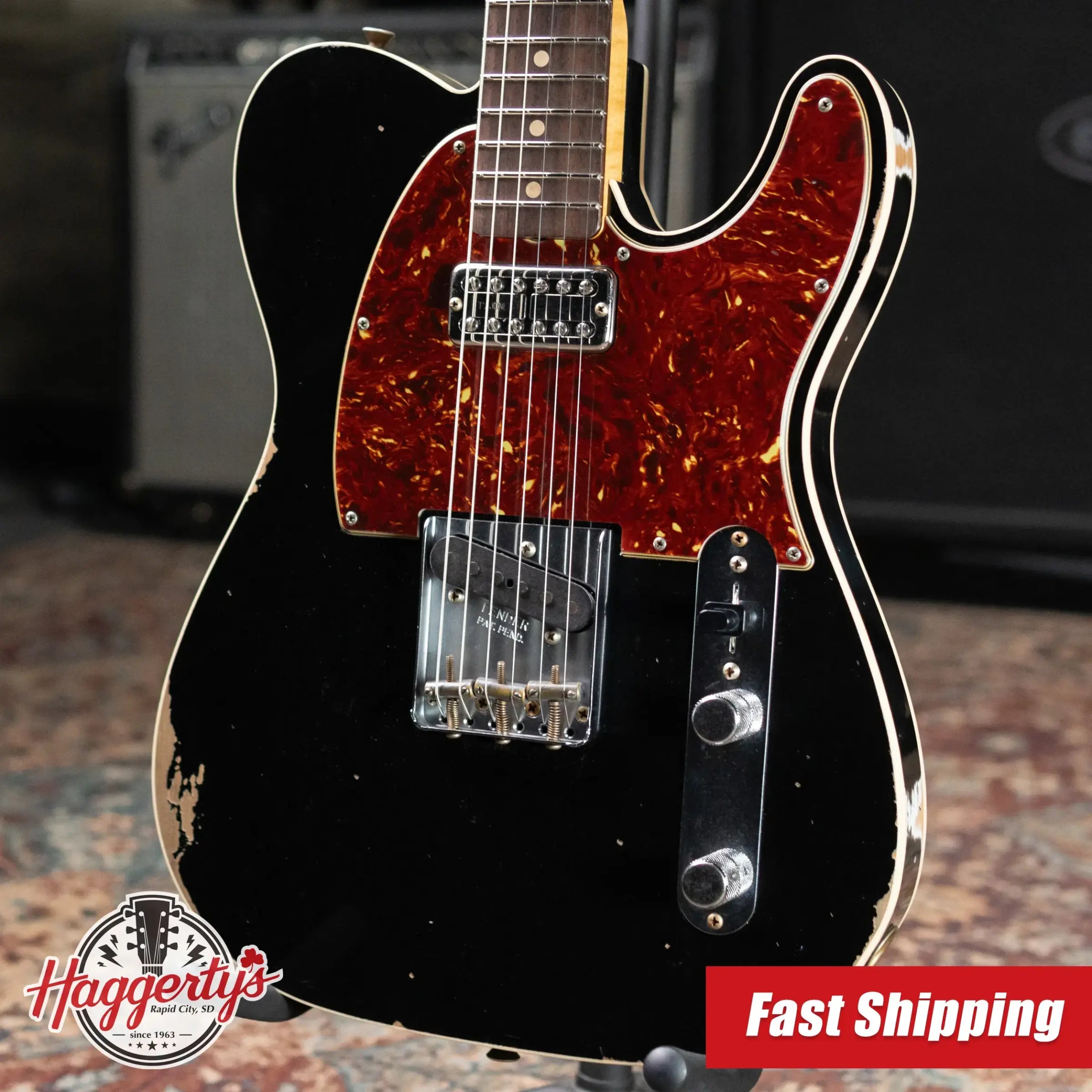 Fender Custom Shop 1960 Telecaster Custom Electric Guitar - Faded Black with Hardshell Case