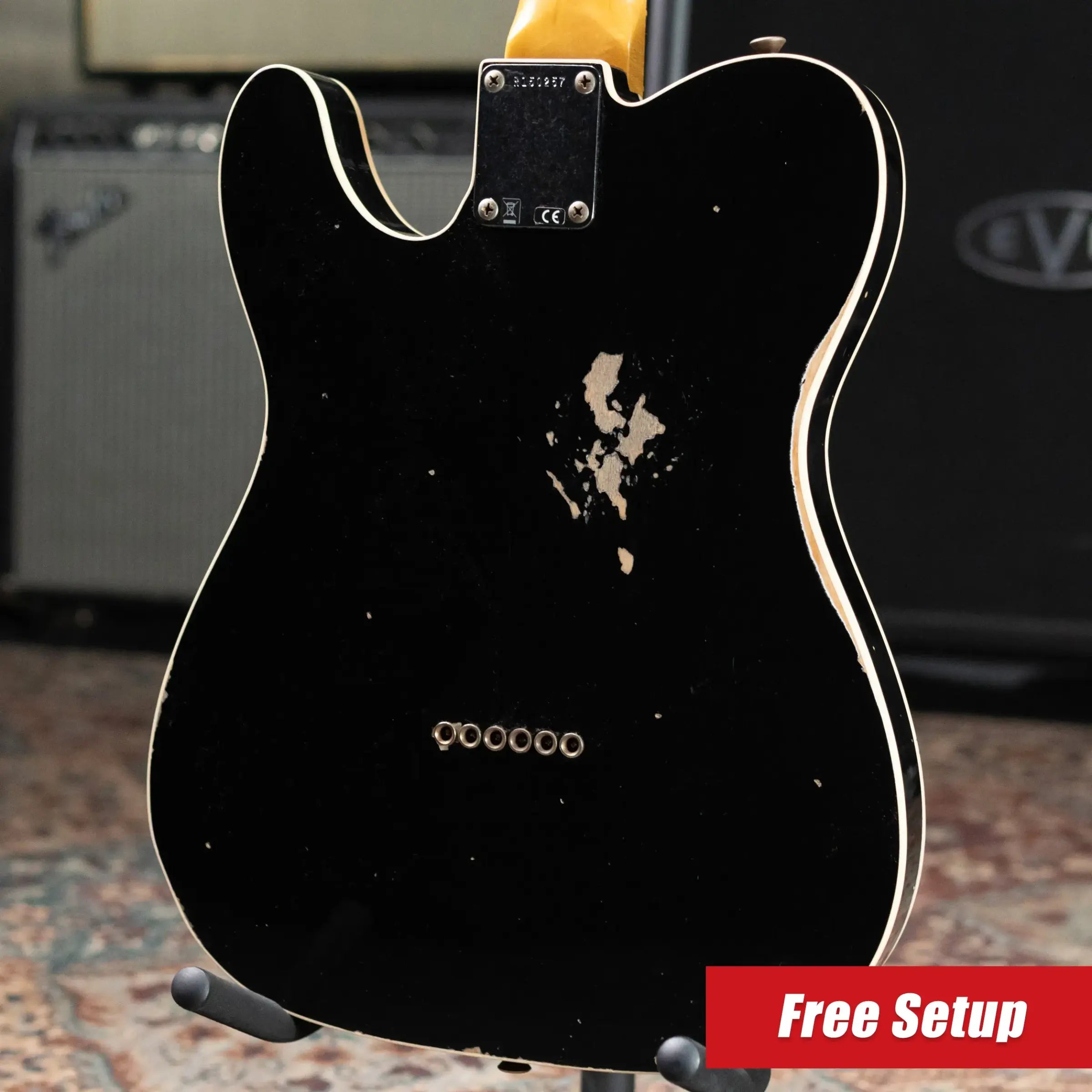 Fender Custom Shop 1960 Telecaster Custom Electric Guitar - Faded Black with Hardshell Case