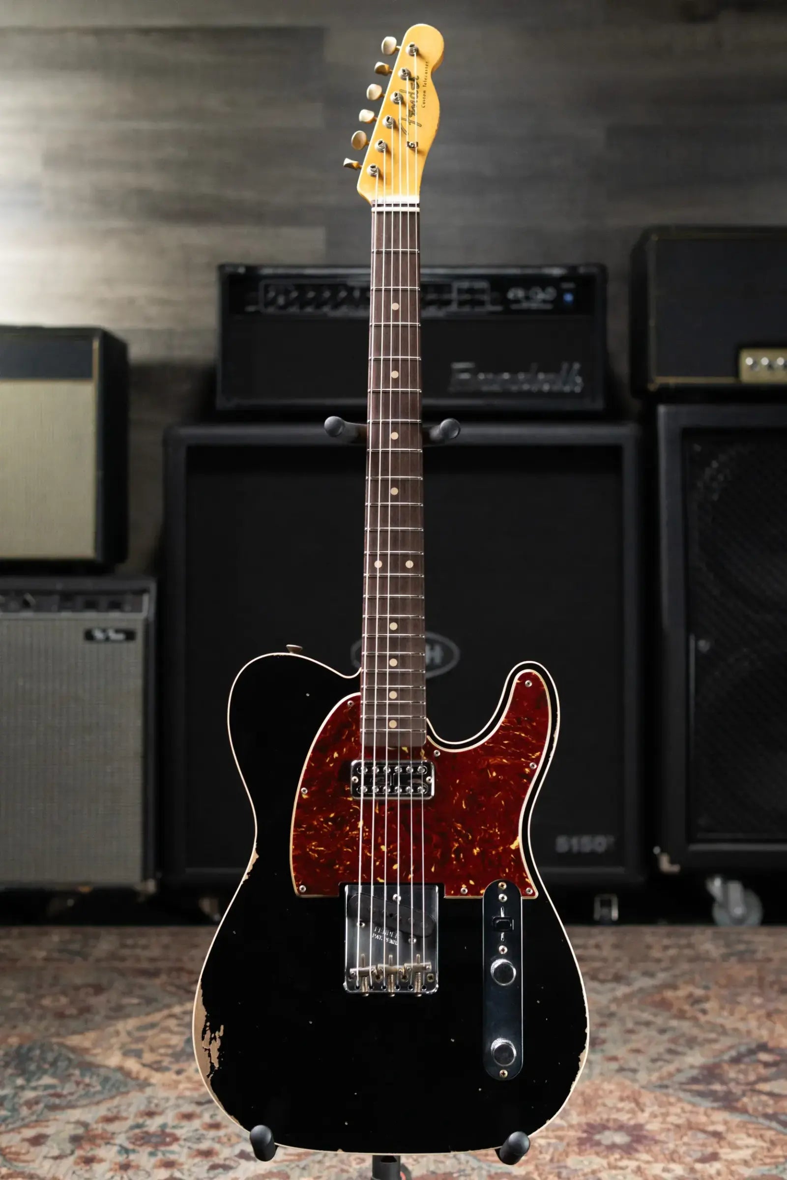 Fender Custom Shop 1960 Telecaster Custom Electric Guitar - Faded Black with Hardshell Case