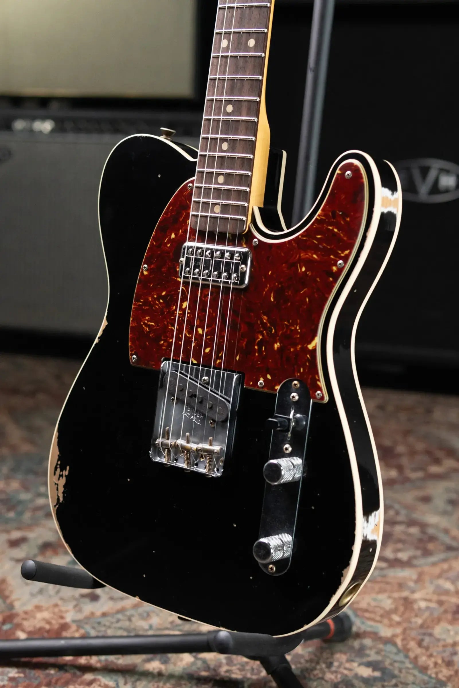Fender Custom Shop 1960 Telecaster Custom Electric Guitar - Faded Black with Hardshell Case