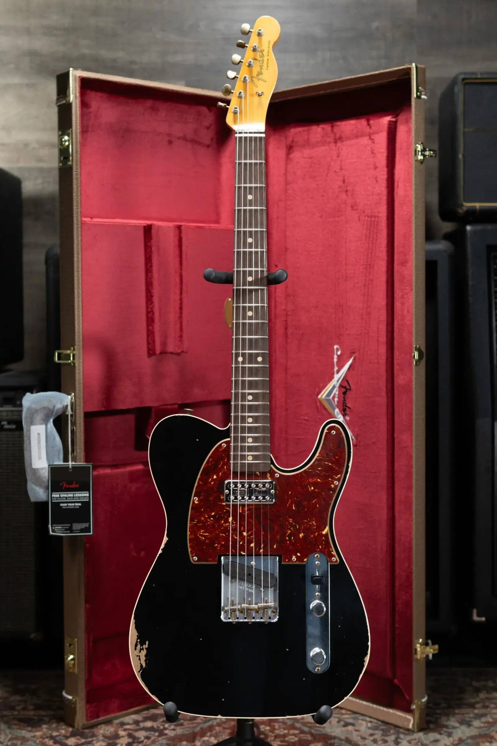 Fender Custom Shop 1960 Telecaster Custom Electric Guitar - Faded Black with Hardshell Case
