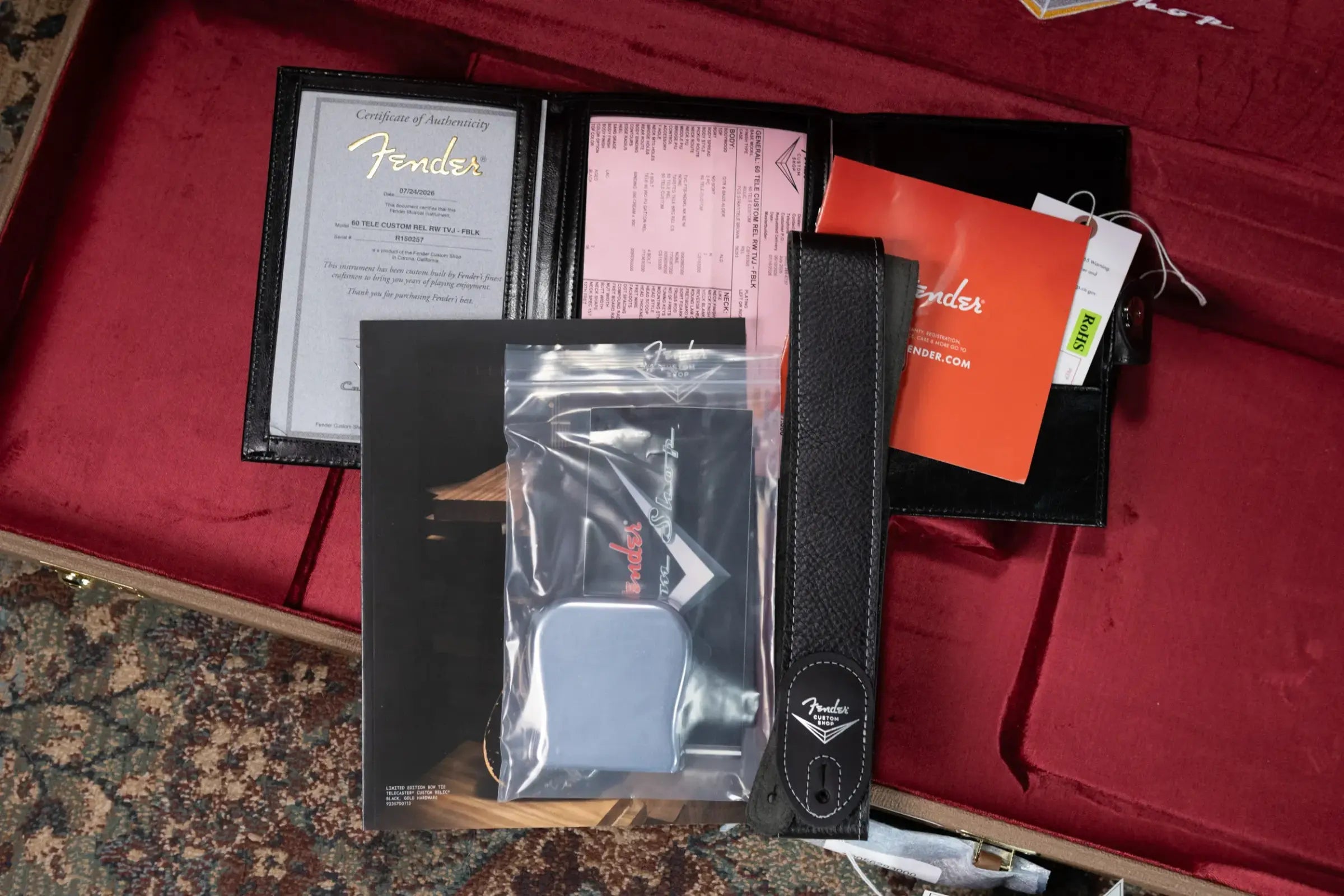Fender Custom Shop 1960 Telecaster Custom Electric Guitar - Faded Black with Hardshell Case