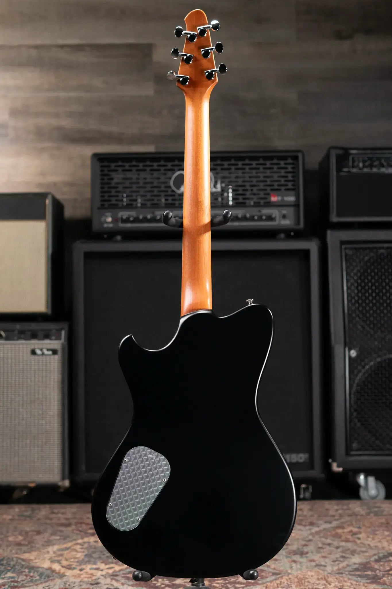 Powers Electric A-Type NAMM 2026 Hollow Body Electric Guitar - Chroma Silver Cranberry with Gig Bag