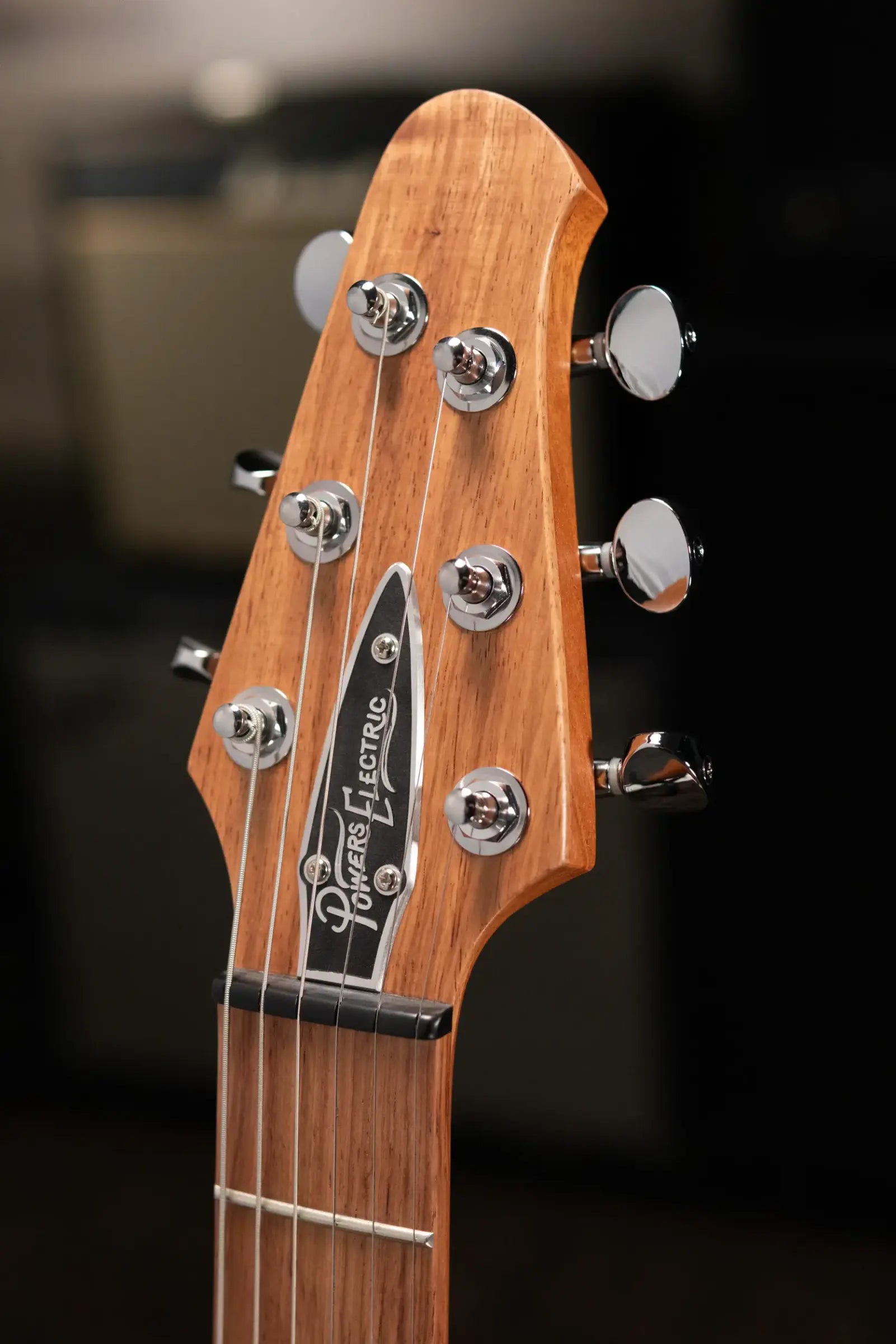Powers Electric A-Type PF42 Hollow Body Electric Guitar - Geranium Red/Pearl White with Gig Bag