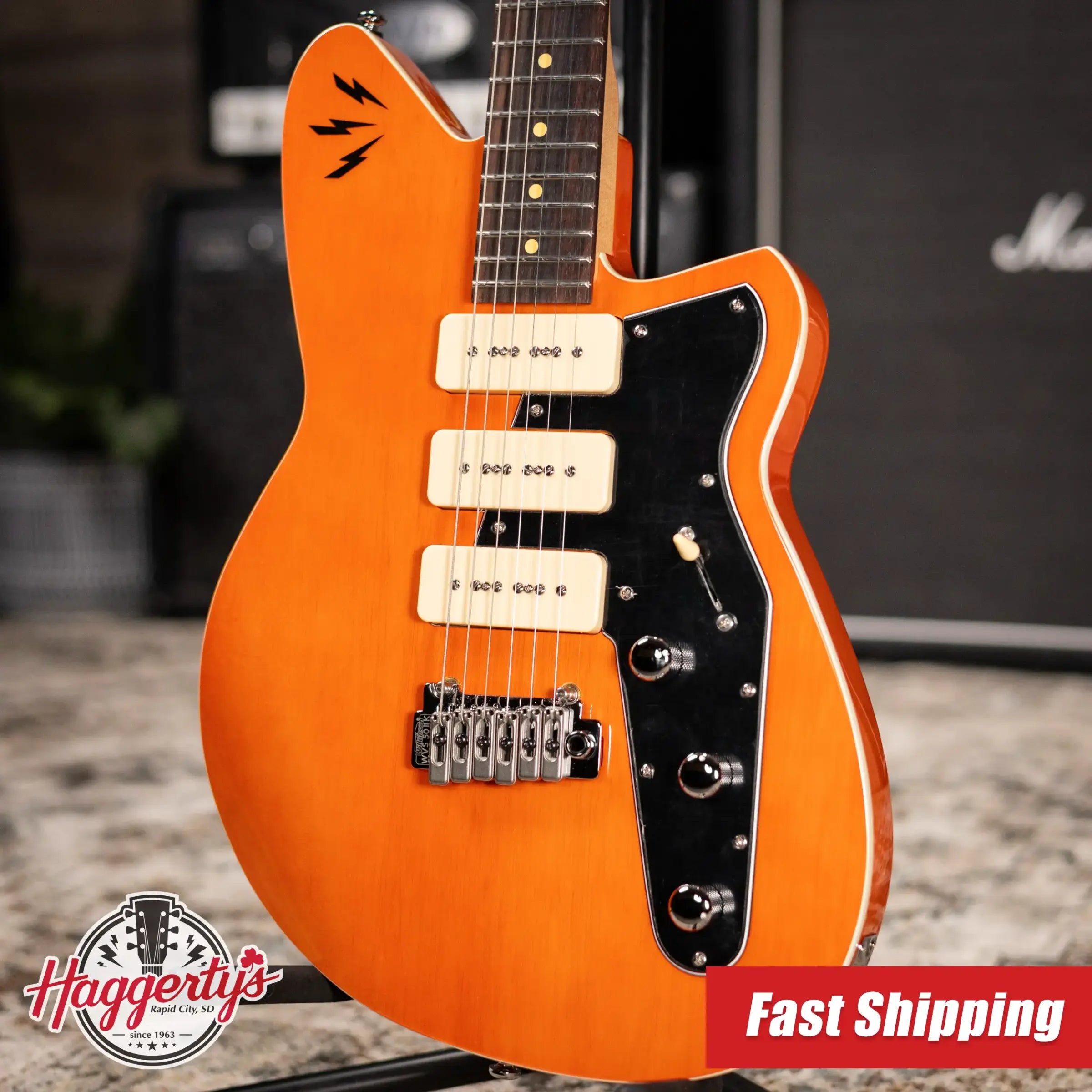 Reverend Ron Asheton Jetstream 390 Electric Guitar - Rock Orange