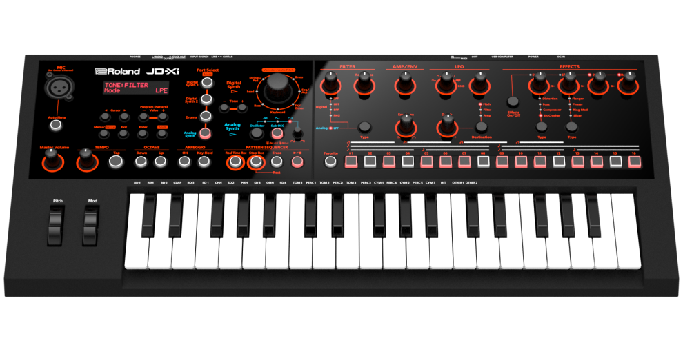 Roland JD-Xi Analog/Digital Crossover Synthesizer with Vocoder