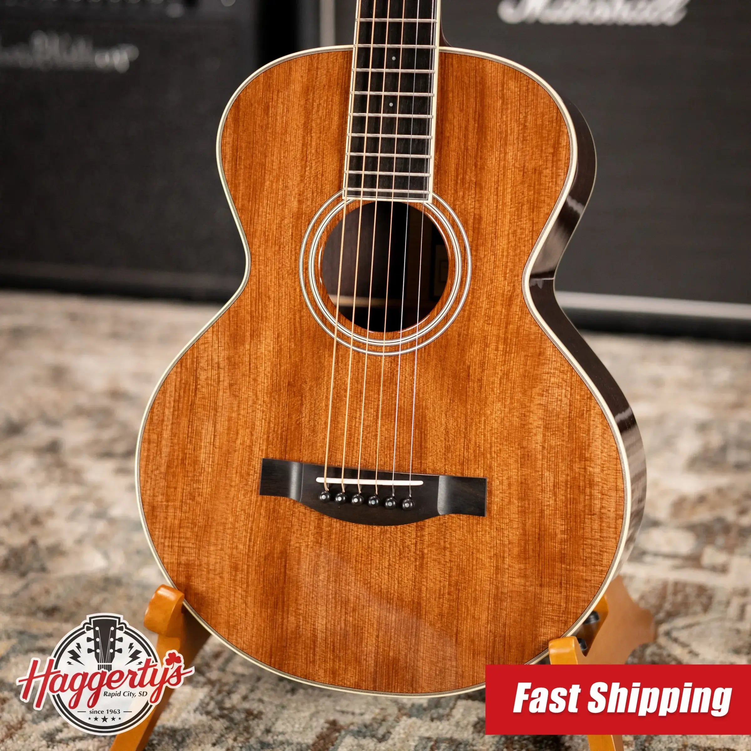 Santa Cruz Firefly Parlor Acoustic/Electric Guitar - Sinker Redwood/Indian Rosewood with Hardshell Case
