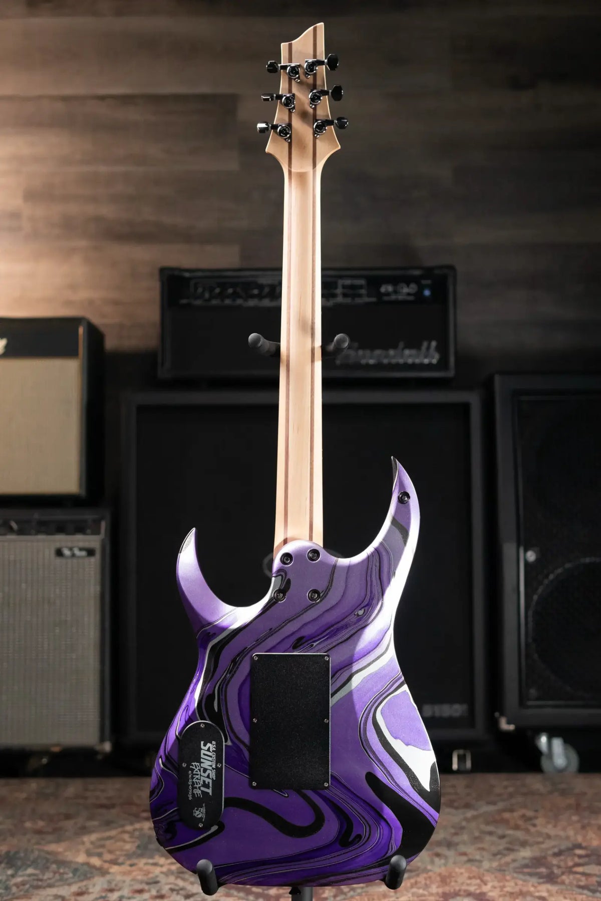 Schecter Custom Shop Sunset Extreme-6 FR Electric Guitar - Purple Swirl with Hardshell Case