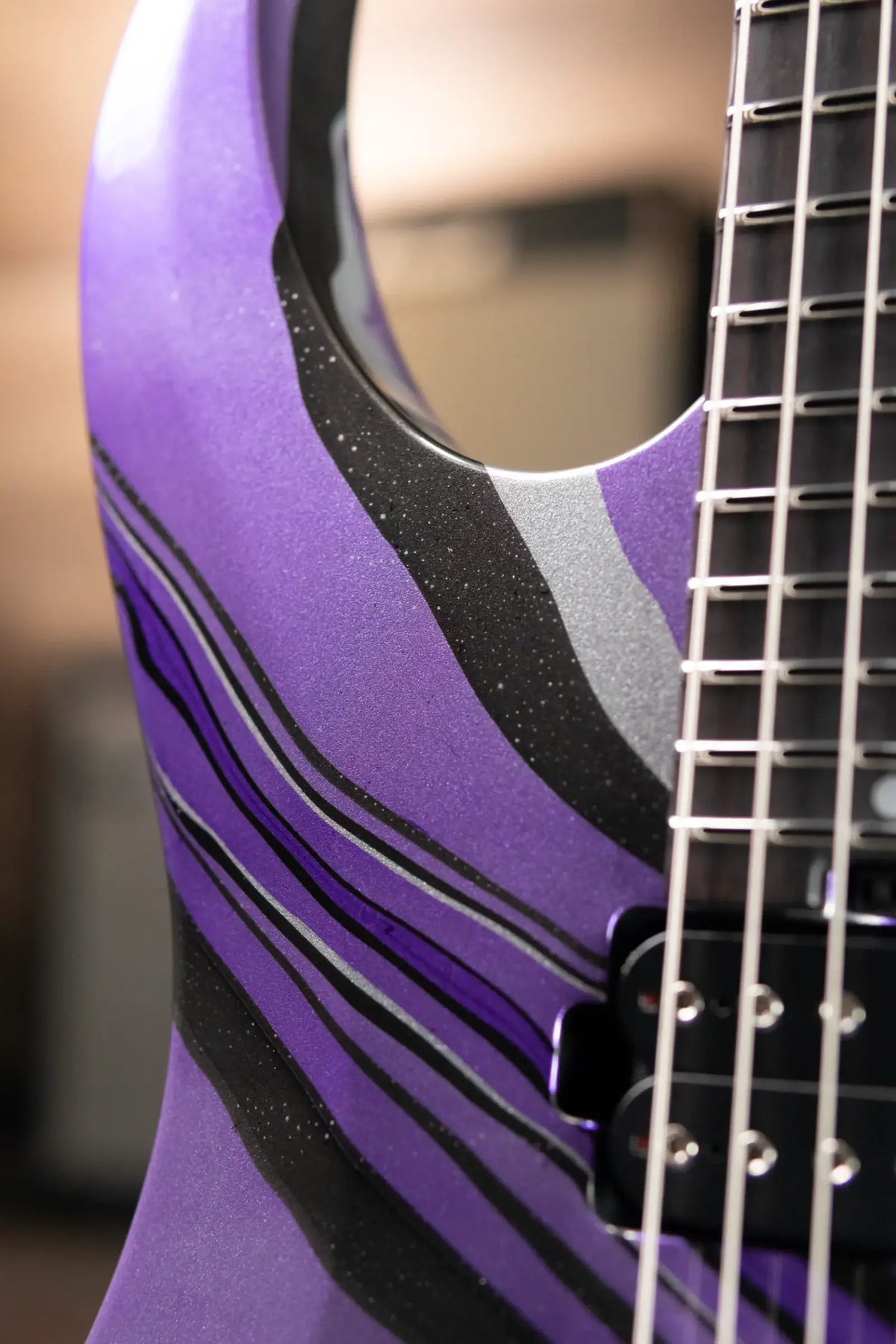 Schecter Custom Shop Sunset Extreme-6 FR Electric Guitar - Purple Swirl with Hardshell Case