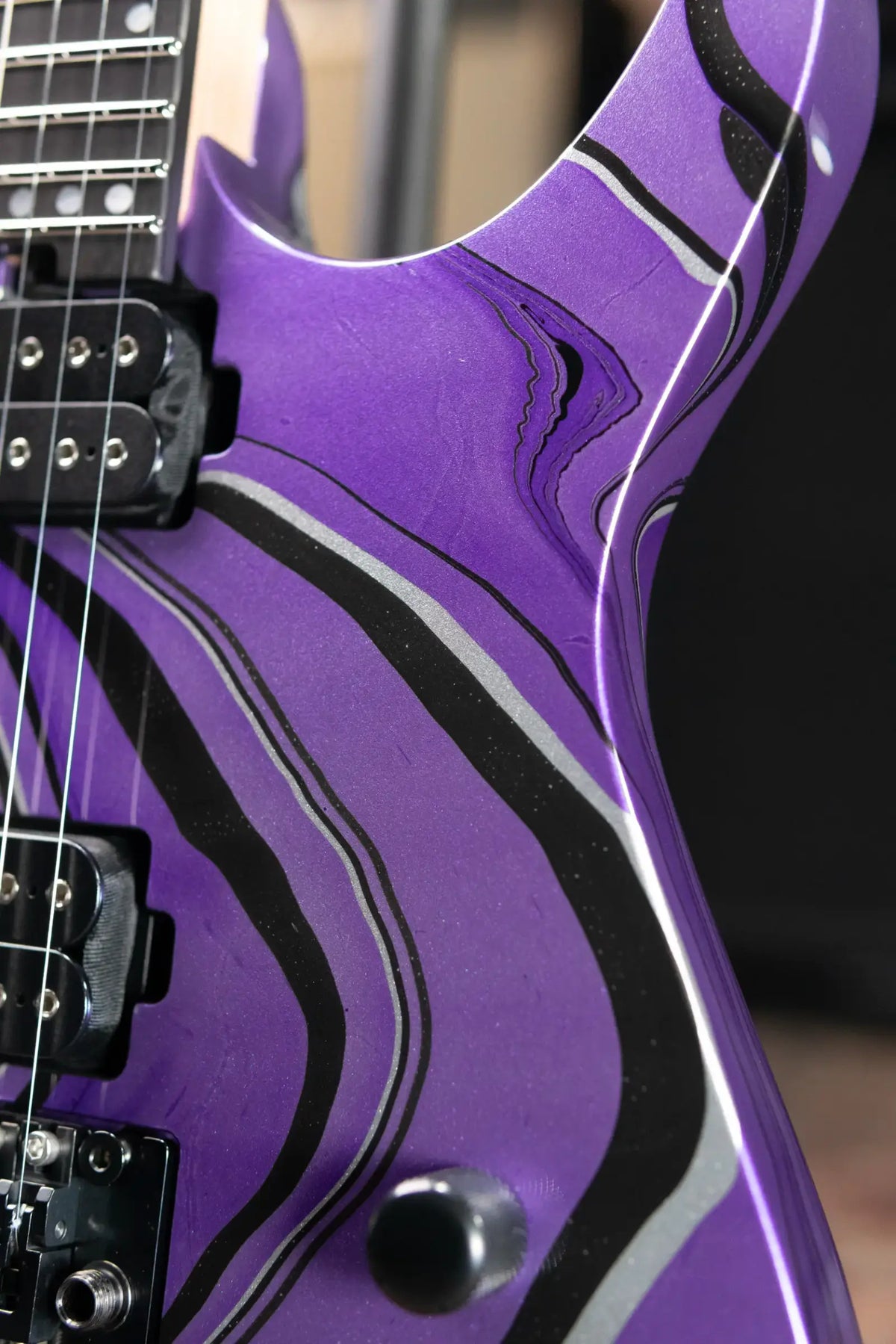 Schecter Custom Shop Sunset Extreme-6 FR Electric Guitar - Purple Swirl with Hardshell Case