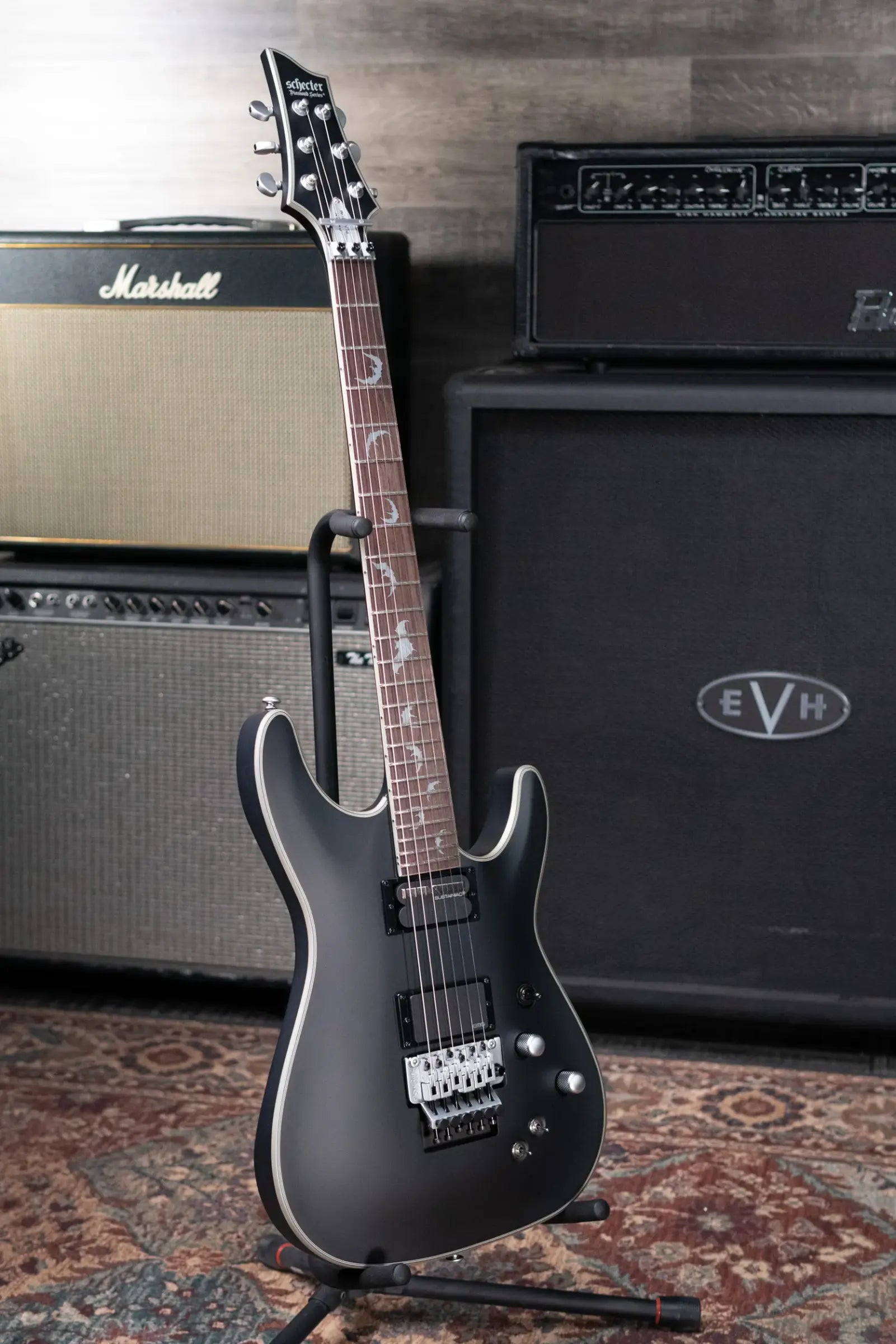 Schecter Damien Platinum-6 FR S Electric Guitar - Satin Black