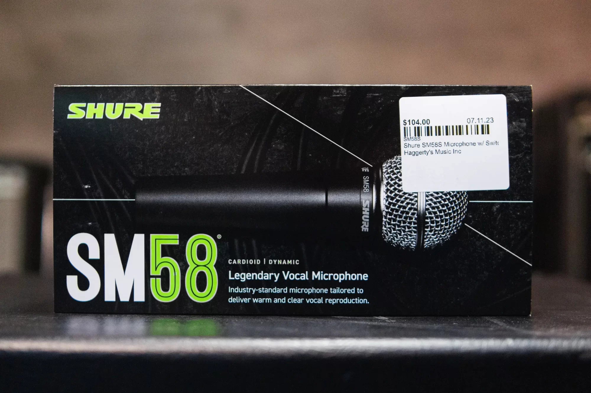 Shure SM58S Microphone w Switch haggertys 6