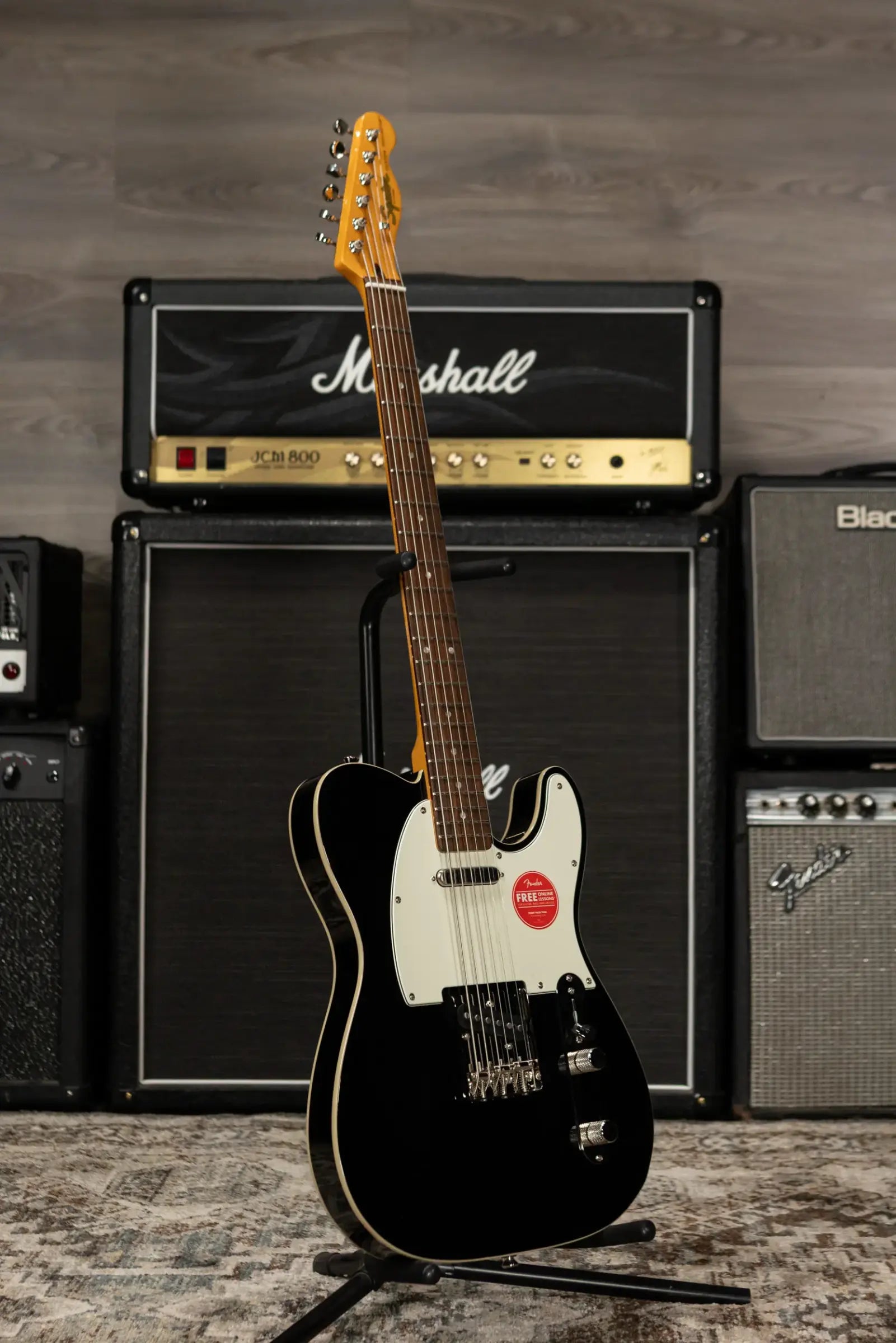 Squier Classic Vibe Baritone Custom Telecaster Electric Guitar - Black