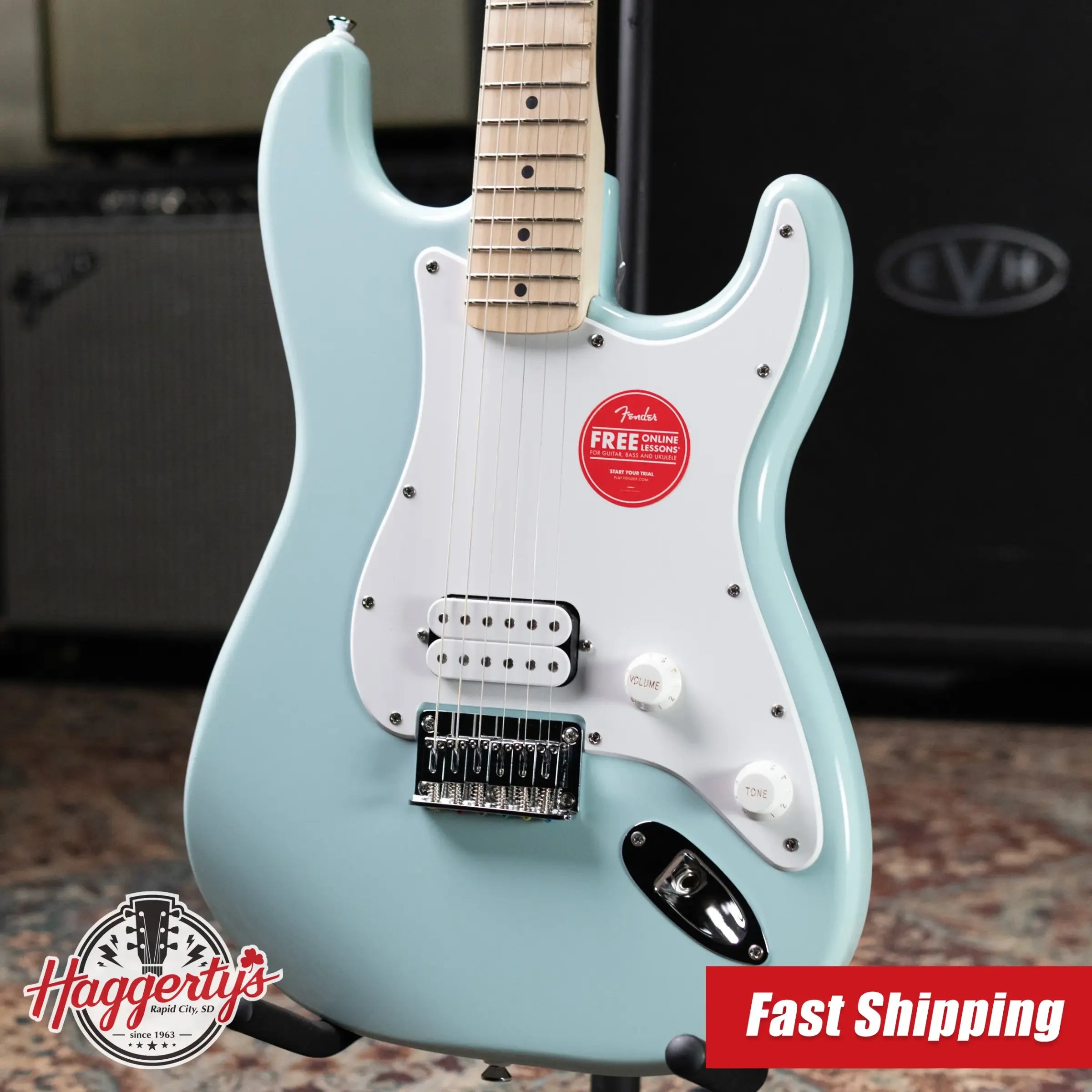 Squier Sonic Stratocaster HT H Electric Guitar - Sonic Blue