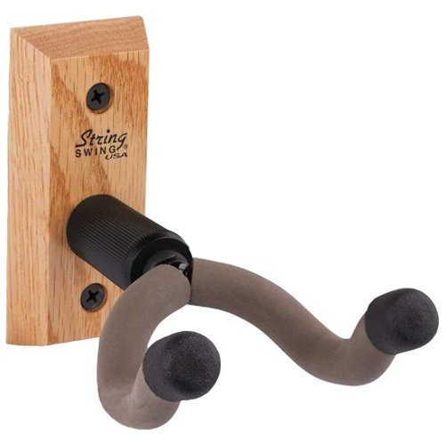 String Swing Guitar Wall Hanger Deep Cradle- Oak