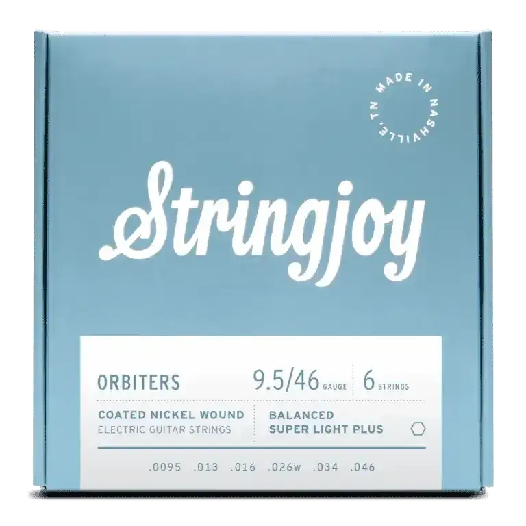 Stringjoy Orbiters Balanced Super Light Plus Gauge (9.5-46) Coated Nickel Wound Electric Guitar Strings