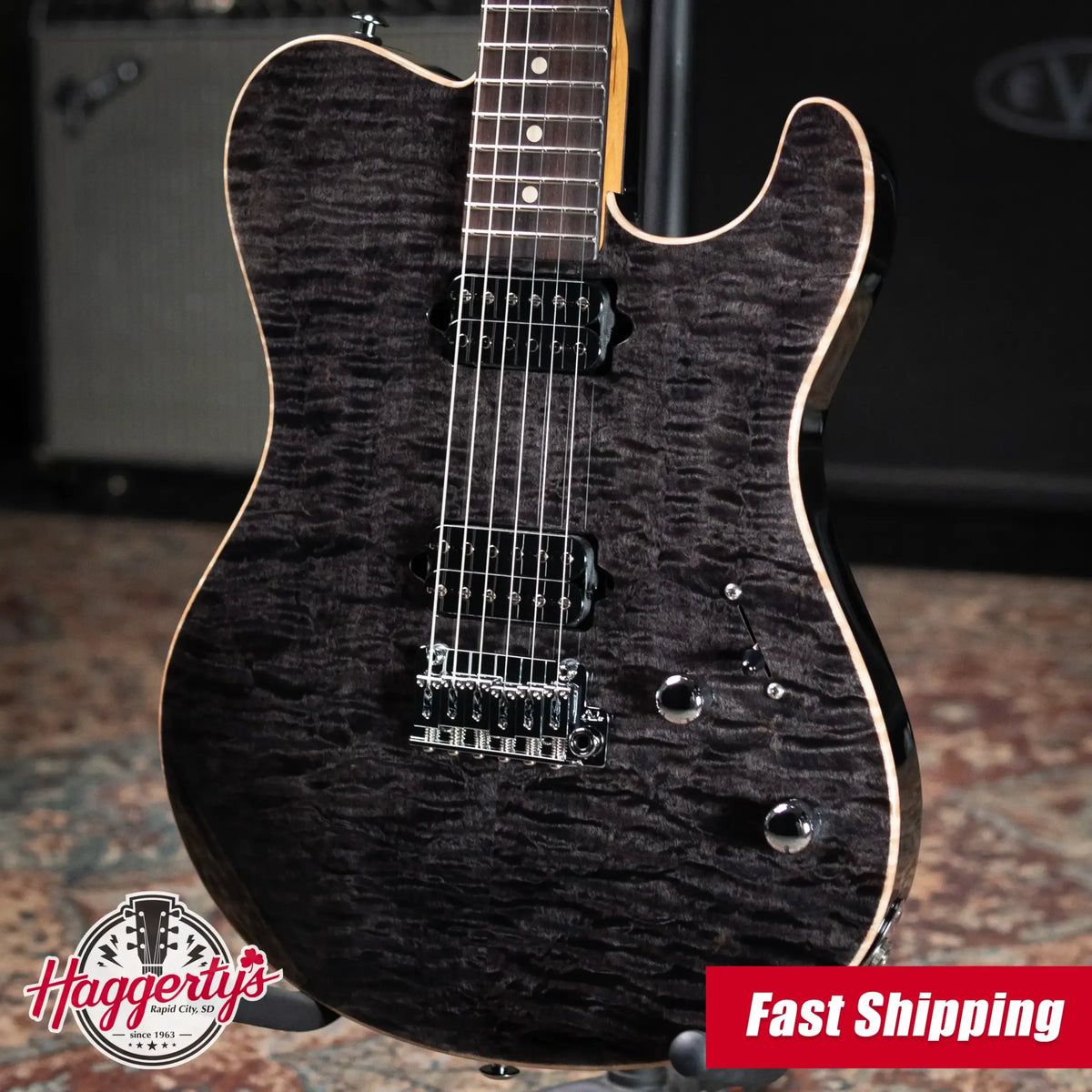 Suhr Oso Electric Guitar - Trans Black with Gig Bag
