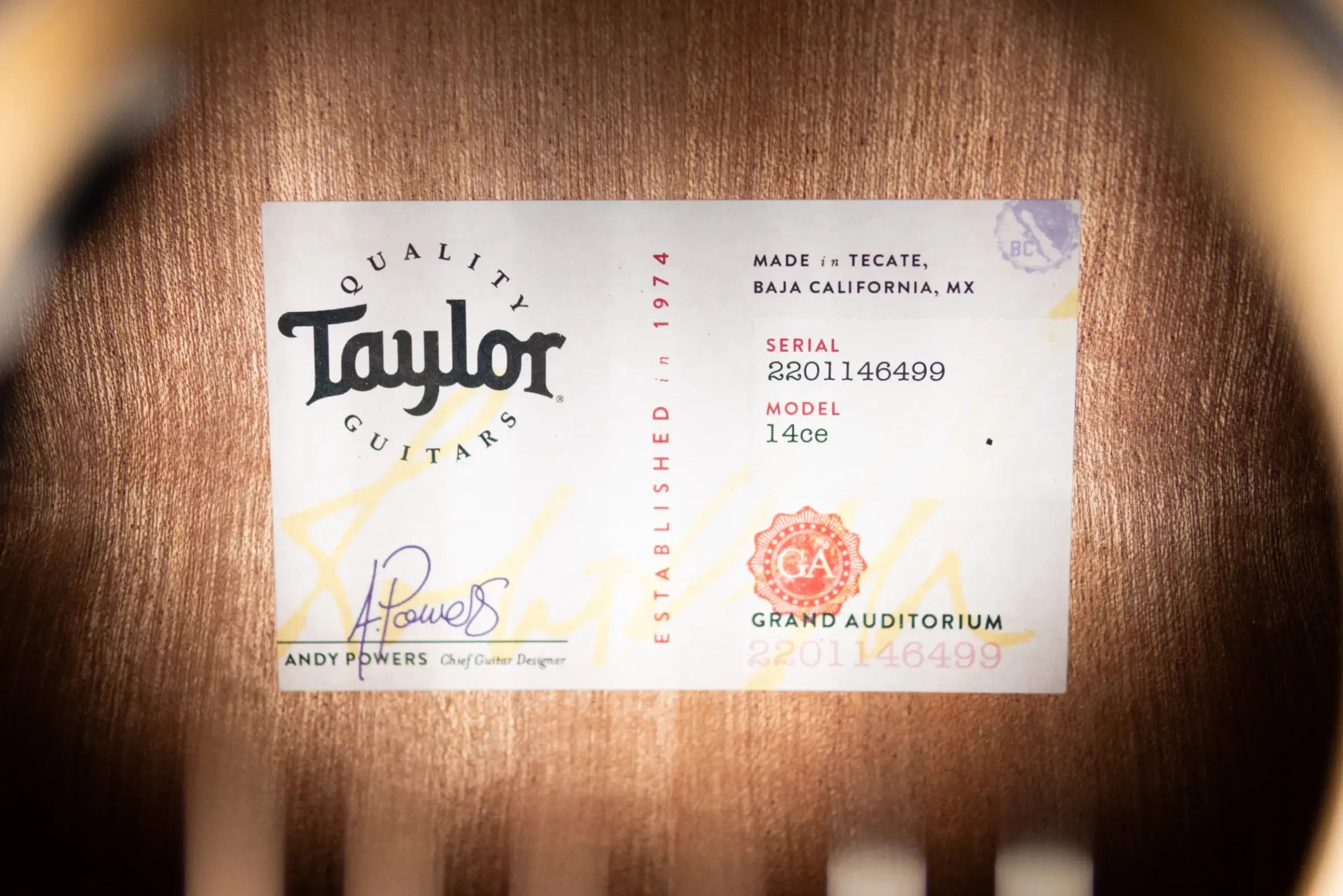 Taylor 14ce Grand Auditorium Acoustic/Electric Guitar with Gig Bag