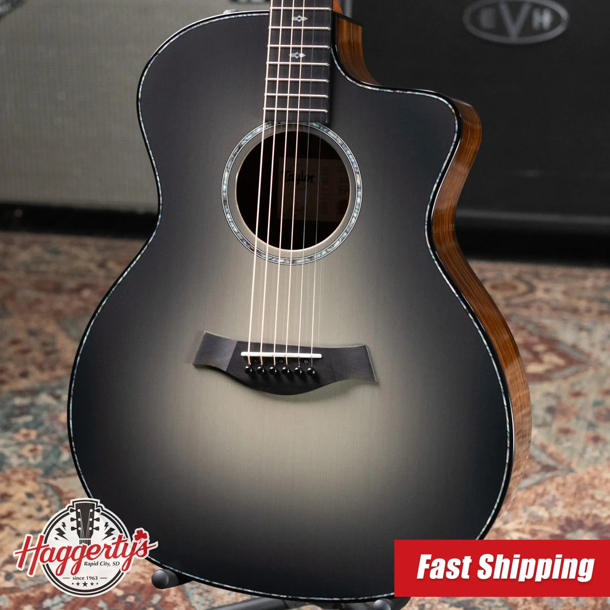 Taylor 214ce DLX Sunset Blvd Grand Auditorium Acoustic/Electric Guitar - Silverburst with Hardshell Case - Prototype