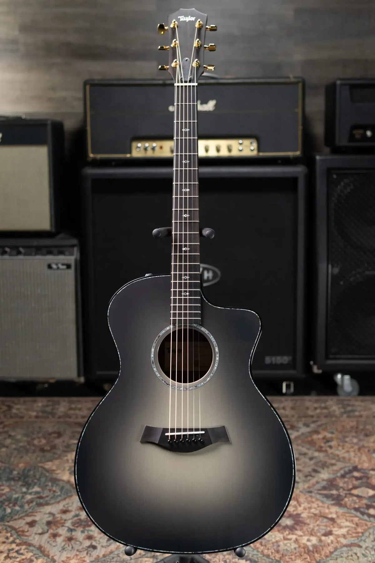 Taylor 214ce DLX Sunset Blvd Grand Auditorium Acoustic/Electric Guitar - Silverburst with Hardshell Case - Prototype
