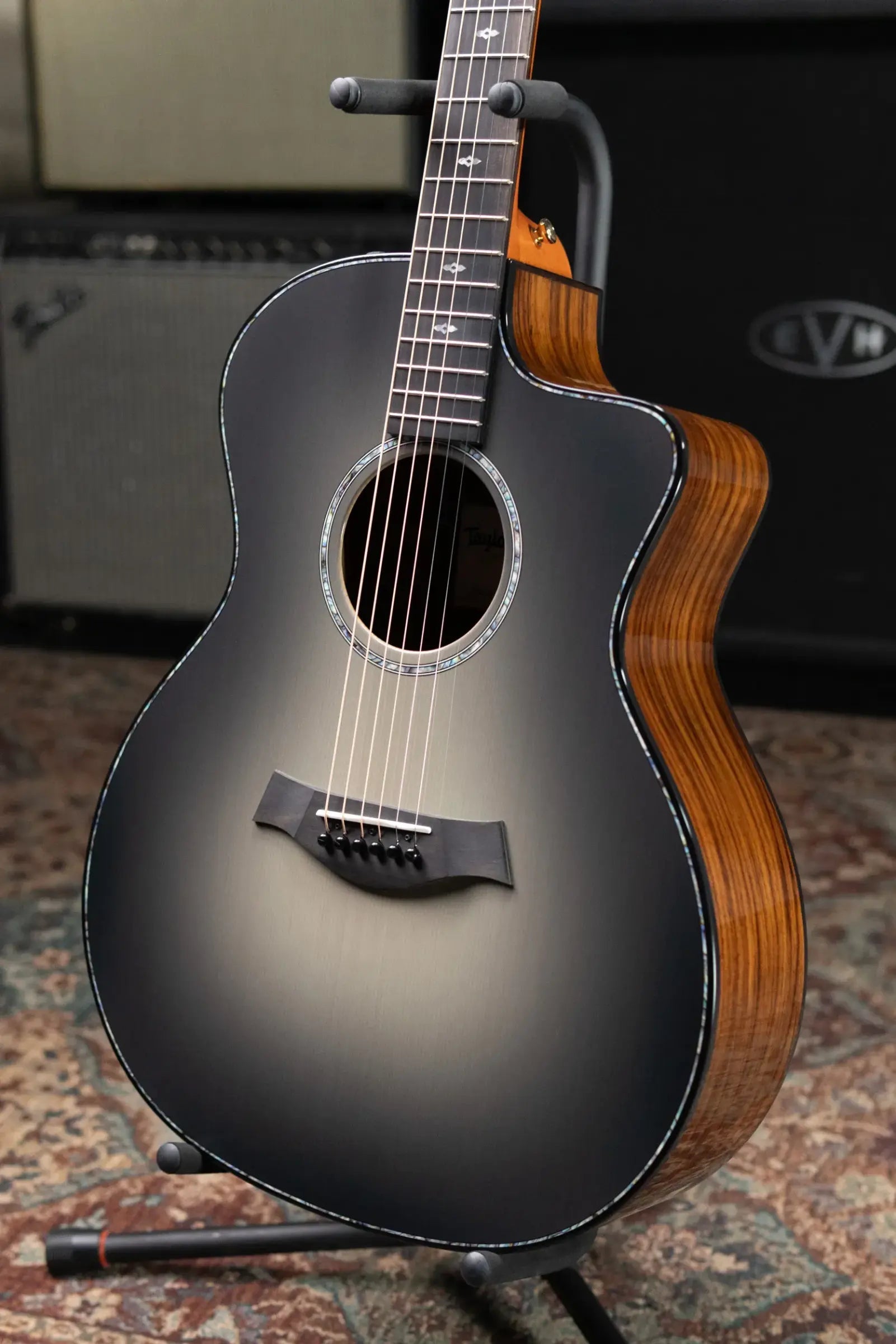 Taylor 214ce DLX Sunset Blvd Grand Auditorium Acoustic/Electric Guitar - Silverburst with Hardshell Case - Prototype