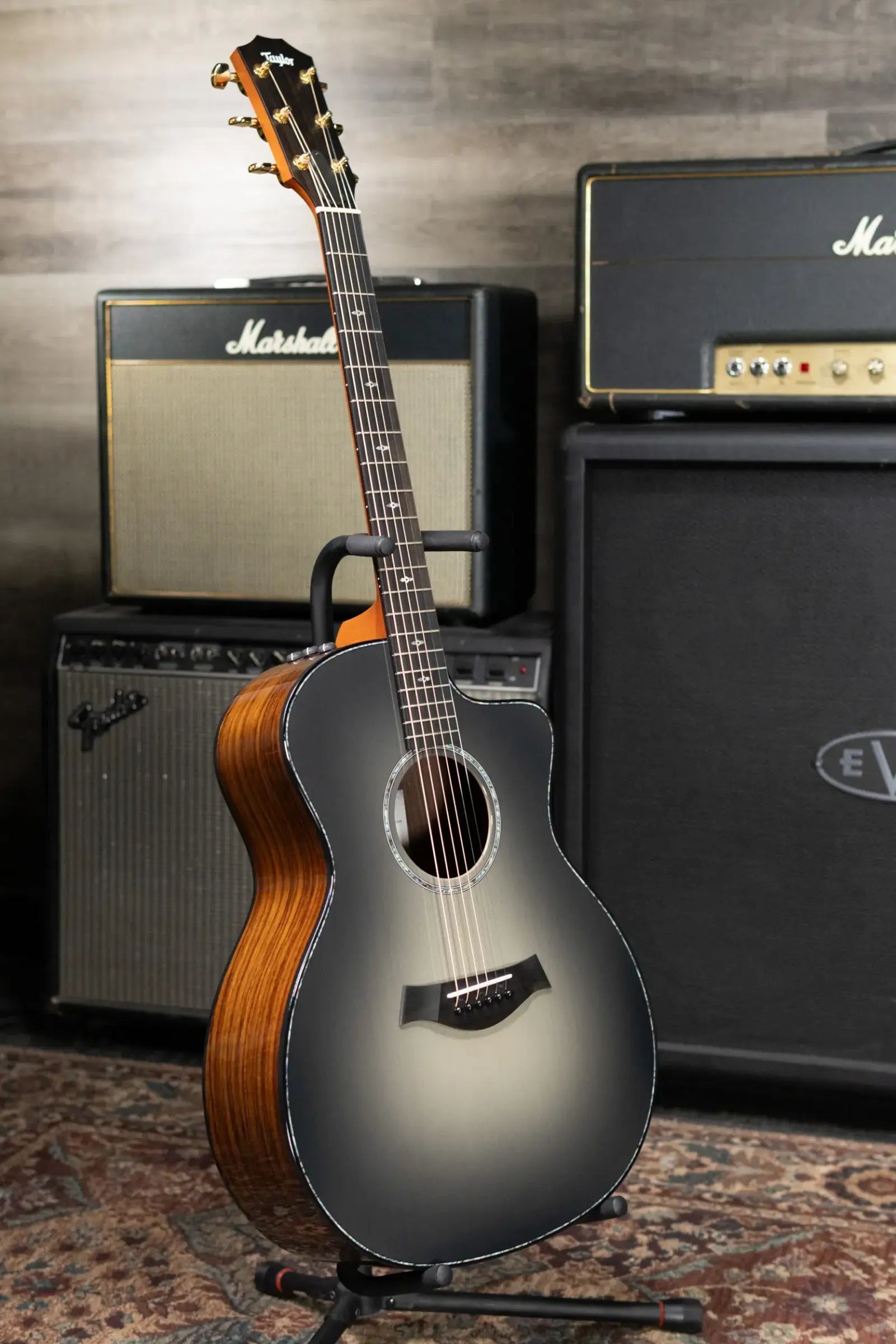 Taylor 214ce DLX Sunset Blvd Grand Auditorium Acoustic/Electric Guitar - Silverburst with Hardshell Case - Prototype