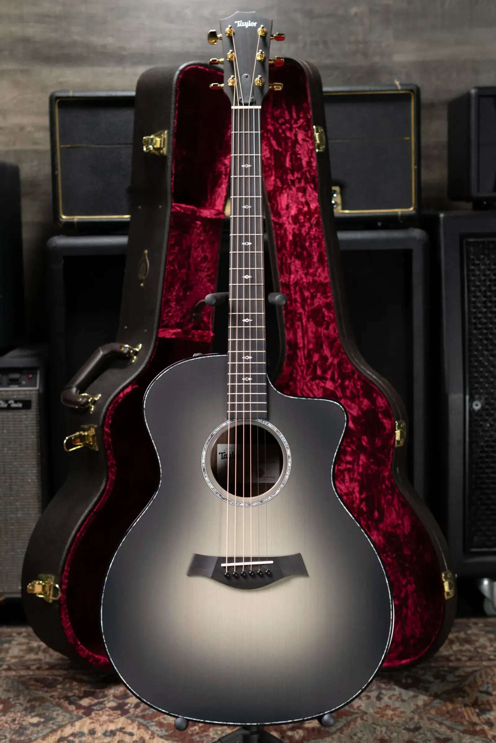 Taylor 214ce DLX Sunset Blvd Grand Auditorium Acoustic/Electric Guitar - Silverburst with Hardshell Case - Prototype
