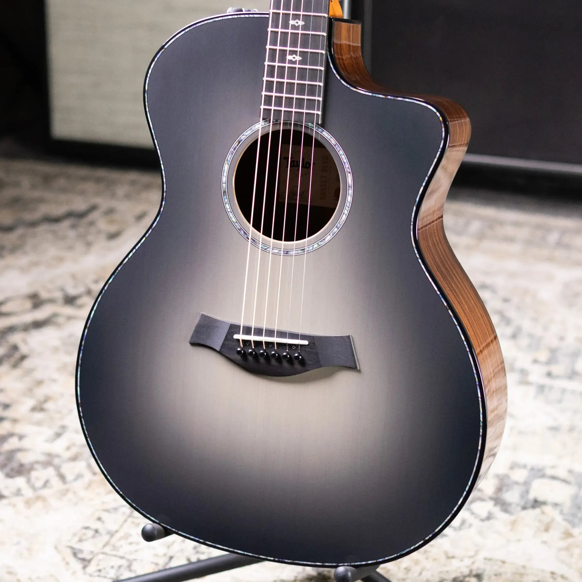 Taylor 214ce DLX Sunset Blvd Grand Auditorium Acoustic/Electric Guitar - Silverburst with Hardshell Case