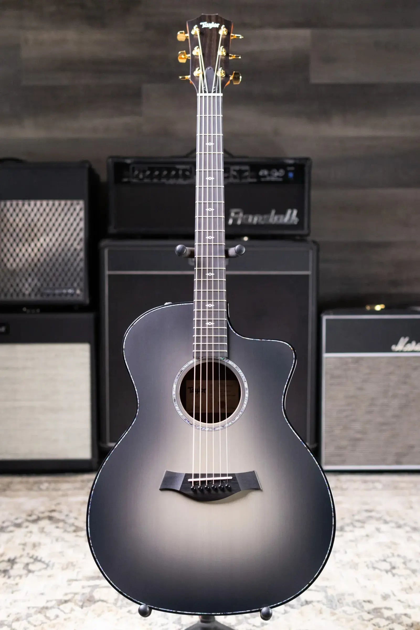 Taylor 214ce DLX Sunset Blvd Grand Auditorium Acoustic/Electric Guitar - Silverburst with Hardshell Case