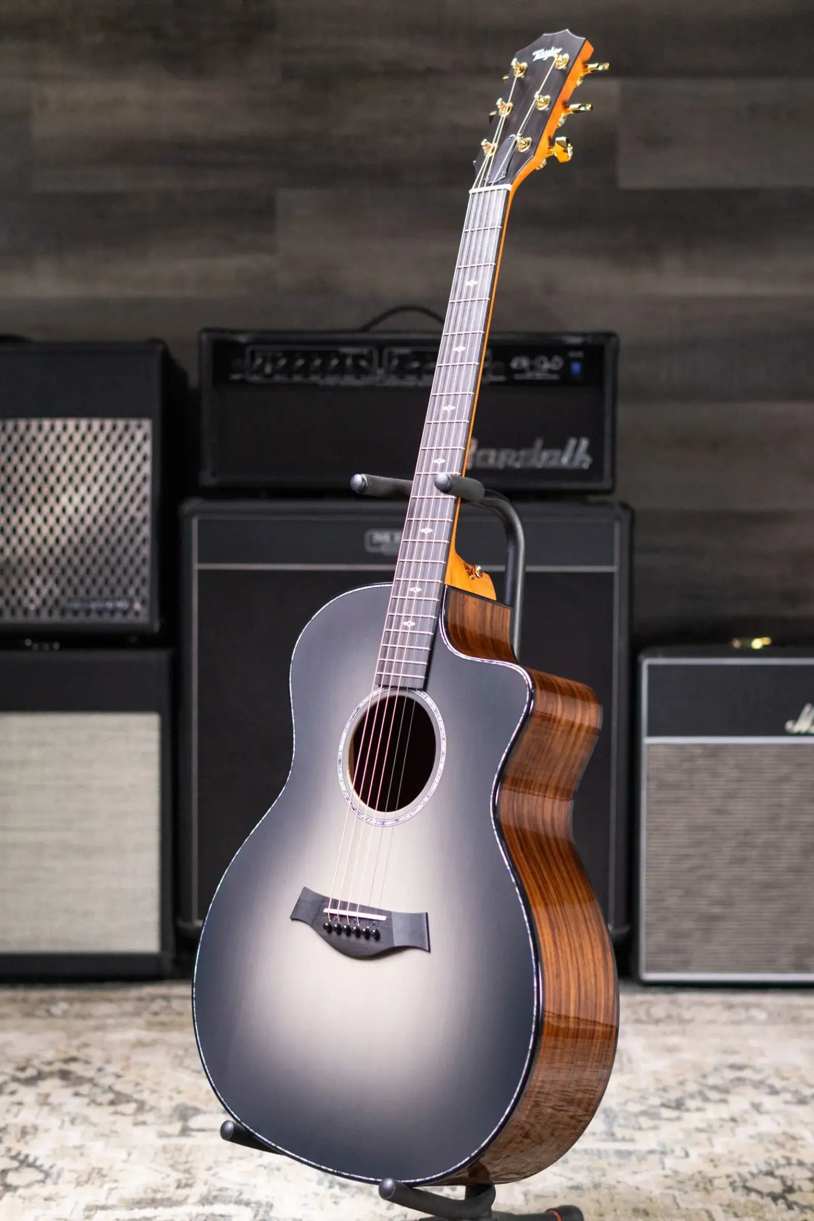 Taylor 214ce DLX Sunset Blvd Grand Auditorium Acoustic/Electric Guitar - Silverburst with Hardshell Case