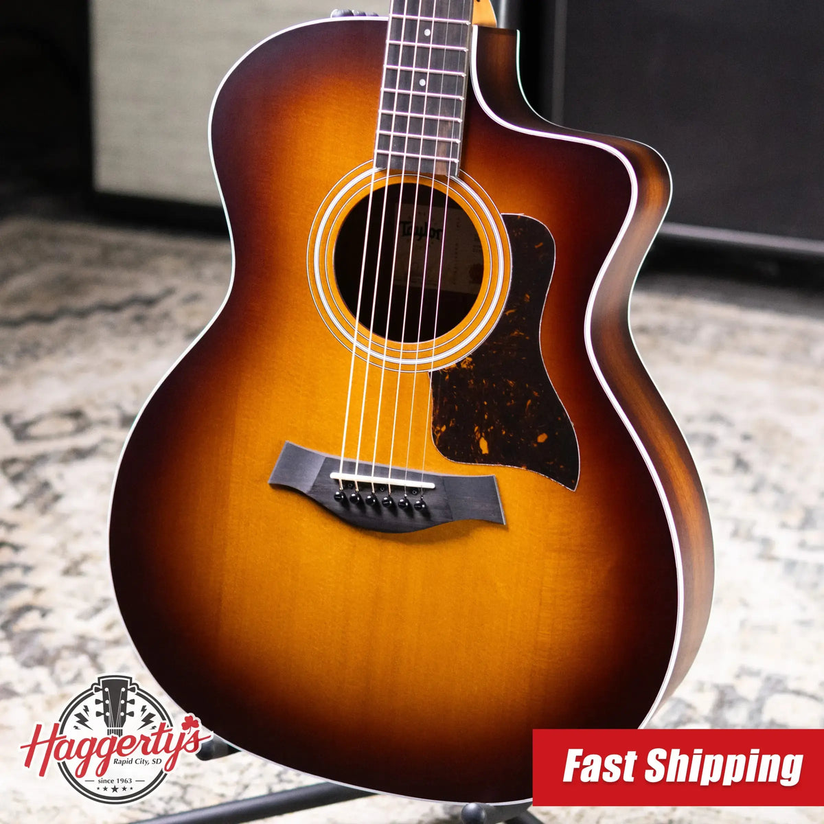 Taylor 214ce Grand Auditorium Acoustic/Electric Guitar - Shaded Edge Burst with Gig Bag
