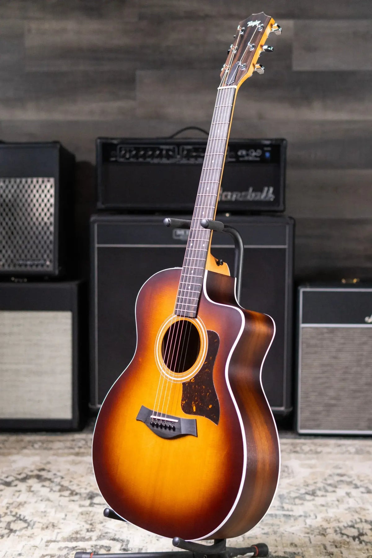 Taylor 214ce Grand Auditorium Acoustic/Electric Guitar - Shaded Edge Burst with Gig Bag