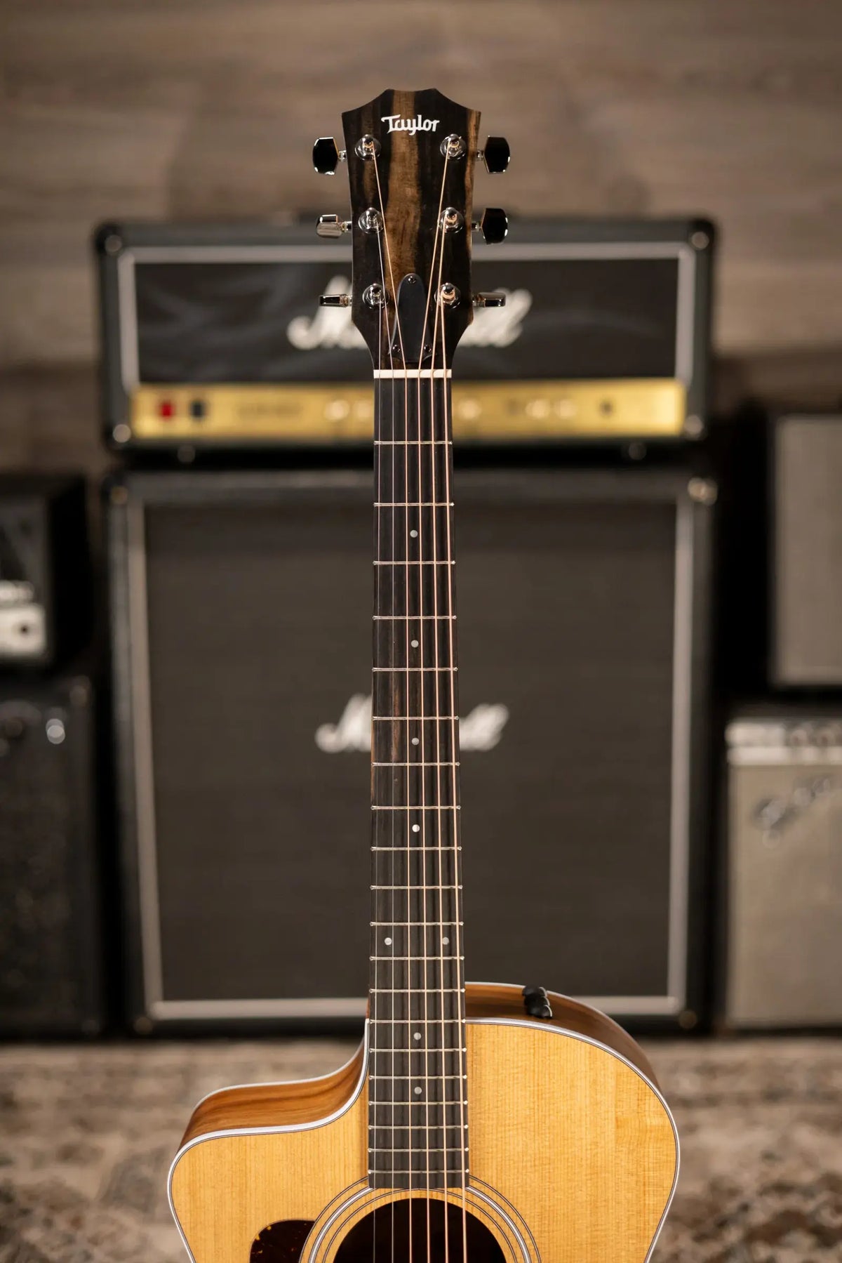 Taylor 214ce-K Left-Handed Grand Auditorium Acoustic/Electric Guitar - Natural with Gig Bag - Demo
