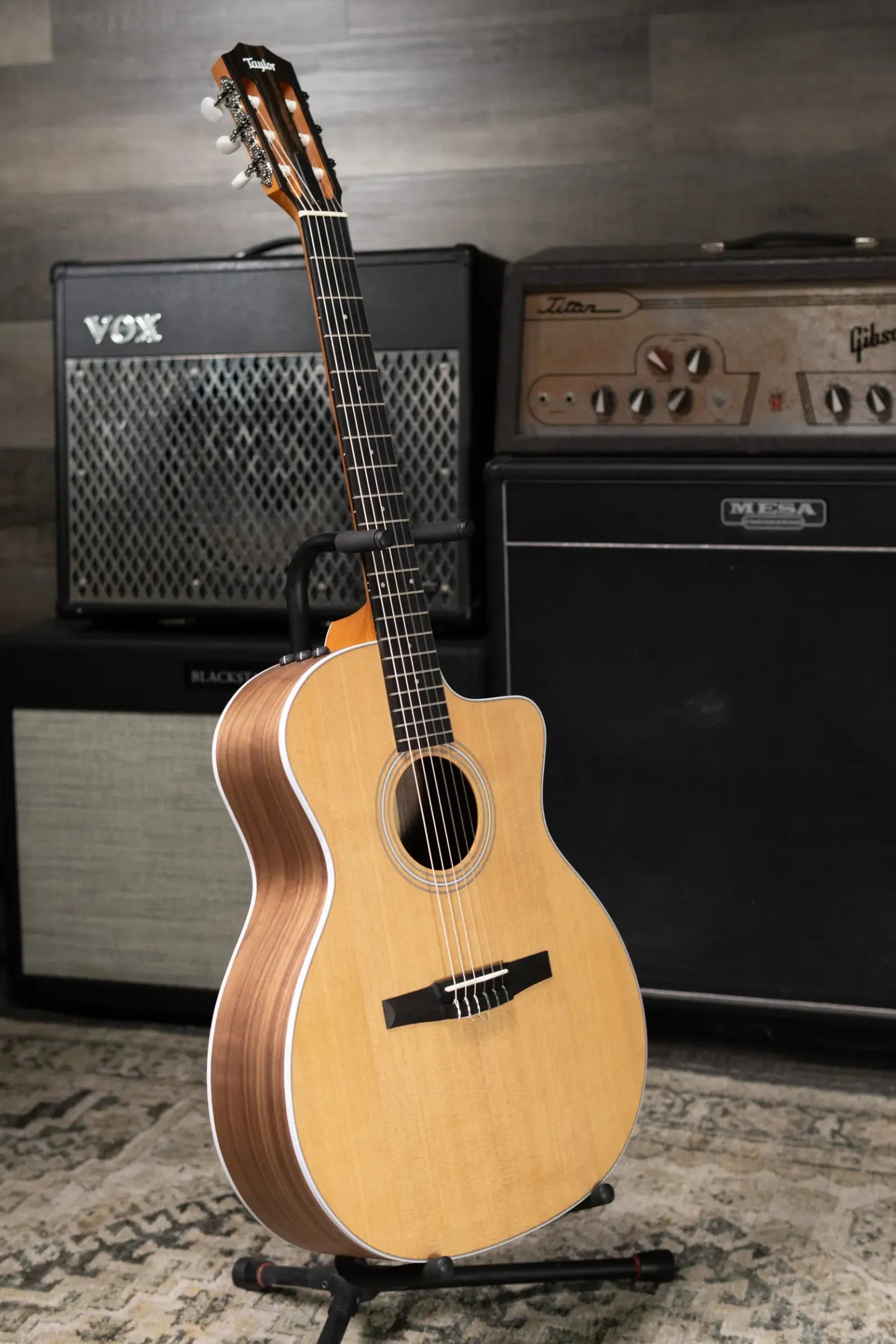 Taylor 214ce-N Nylon Grand Auditorium Acoustic/Electric Guitar with Gig Bag
