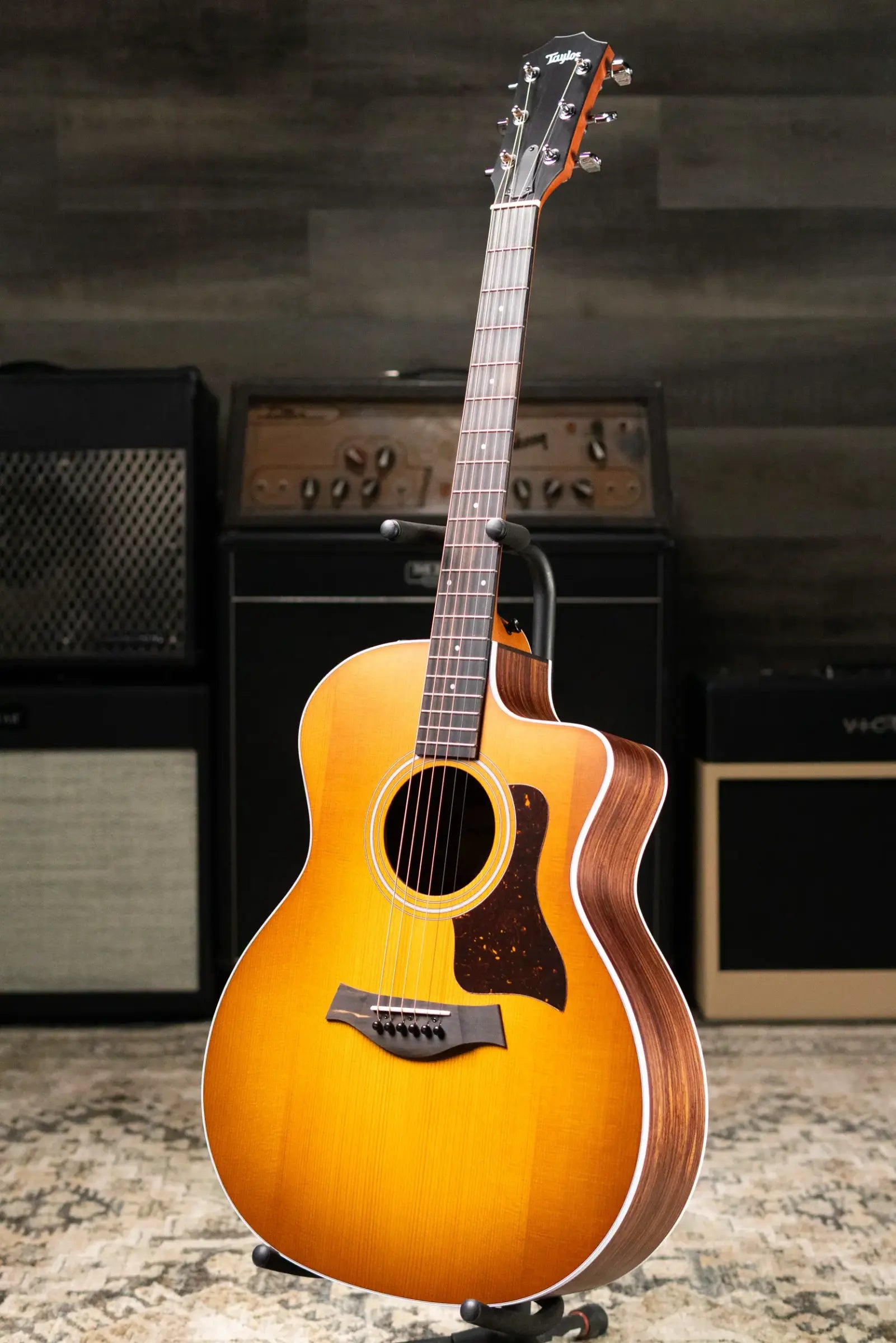 Taylor 214ce Special Edition Grand Auditorium Acoustic/Electric Guitar - Honeyburst with Gig Bag
