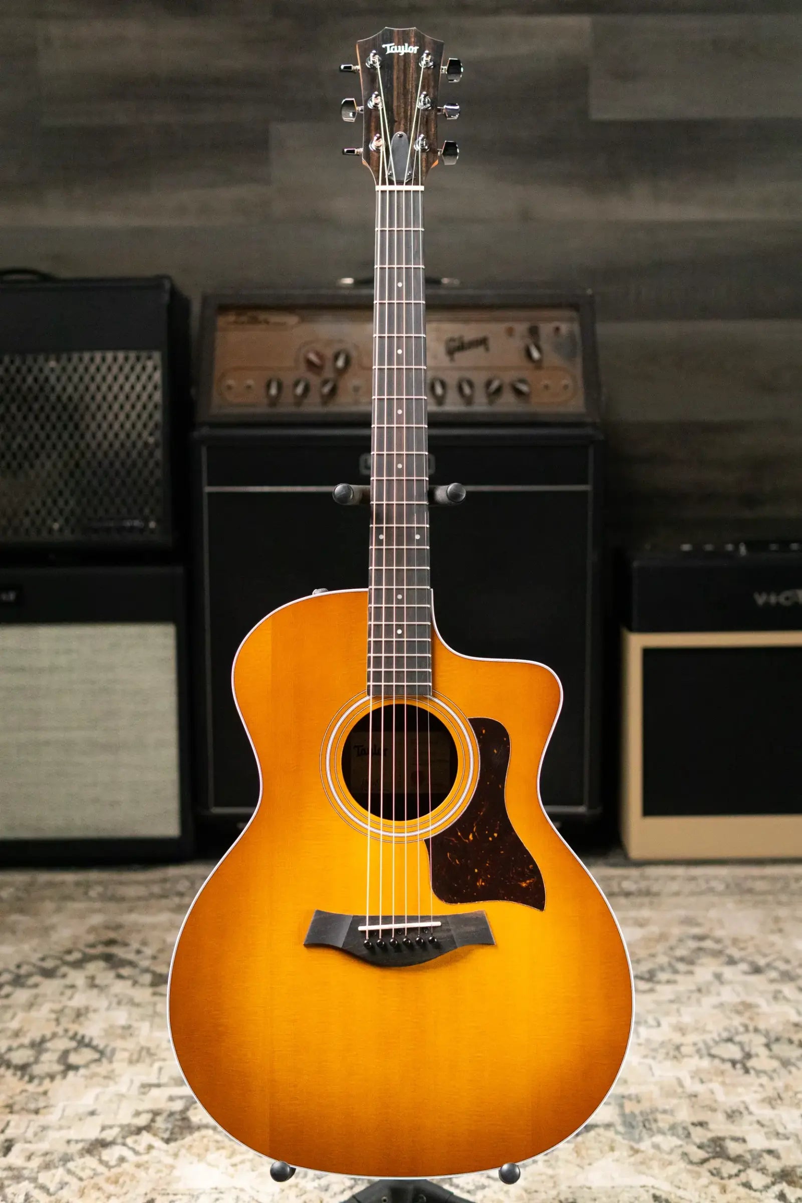Taylor 214ce Special Edition Grand Auditorium Acoustic/Electric Guitar - Honeyburst with Gig Bag