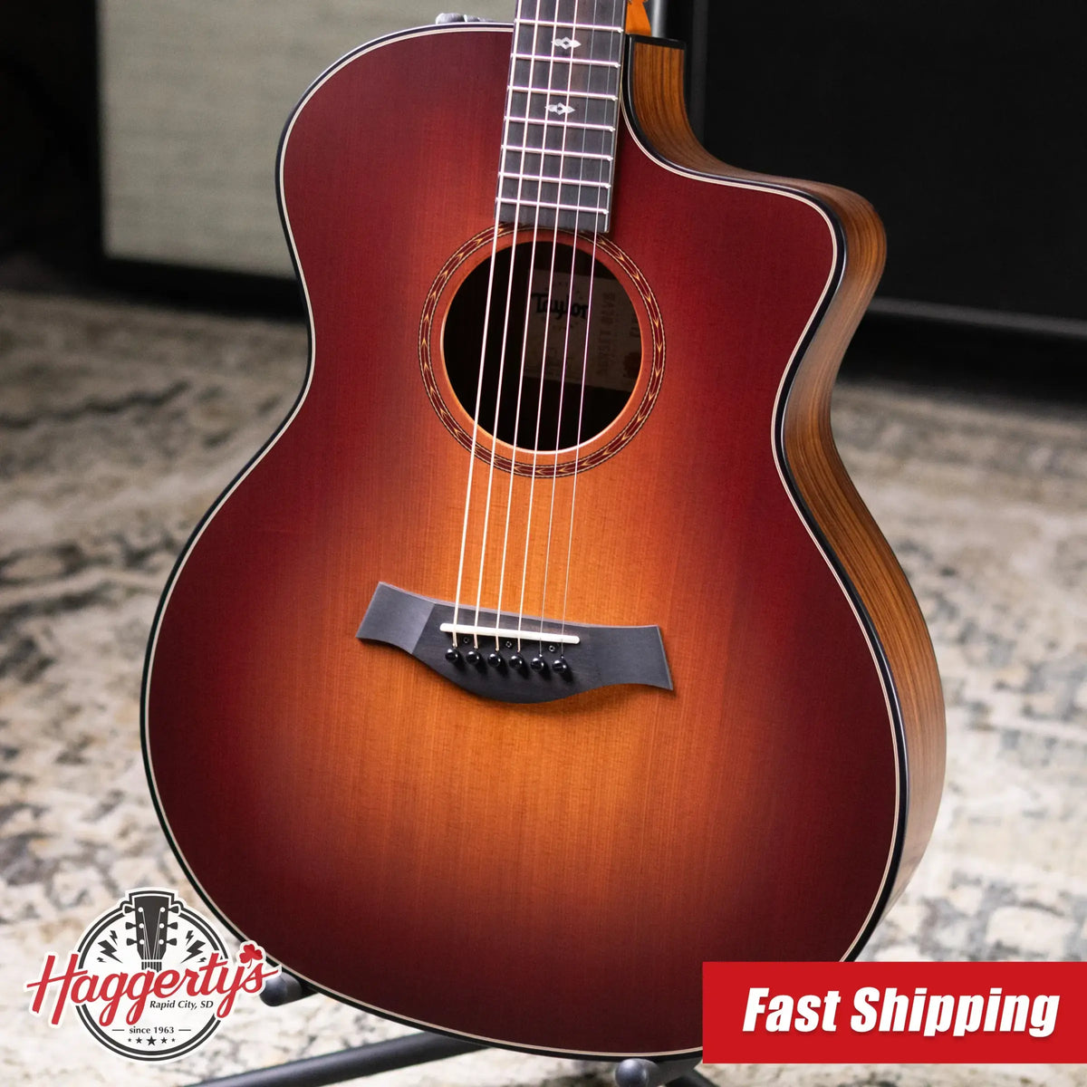 Taylor 214ce Sunset Blvd Grand Auditorium Acoustic/Electric Guitar - Sepia Burst with Gig Bag - Prototype
