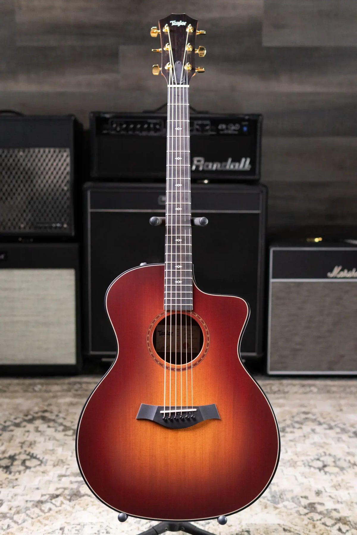 Taylor 214ce Sunset Blvd Grand Auditorium Acoustic/Electric Guitar - Sepia Burst with Gig Bag - Prototype