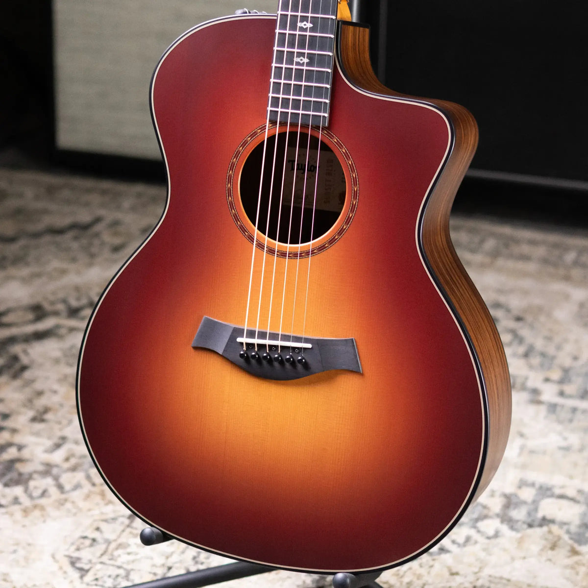 Taylor 214ce Sunset Blvd Grand Auditorium Acoustic/Electric Guitar - Sepia Burst with Gig Bag - Prototype