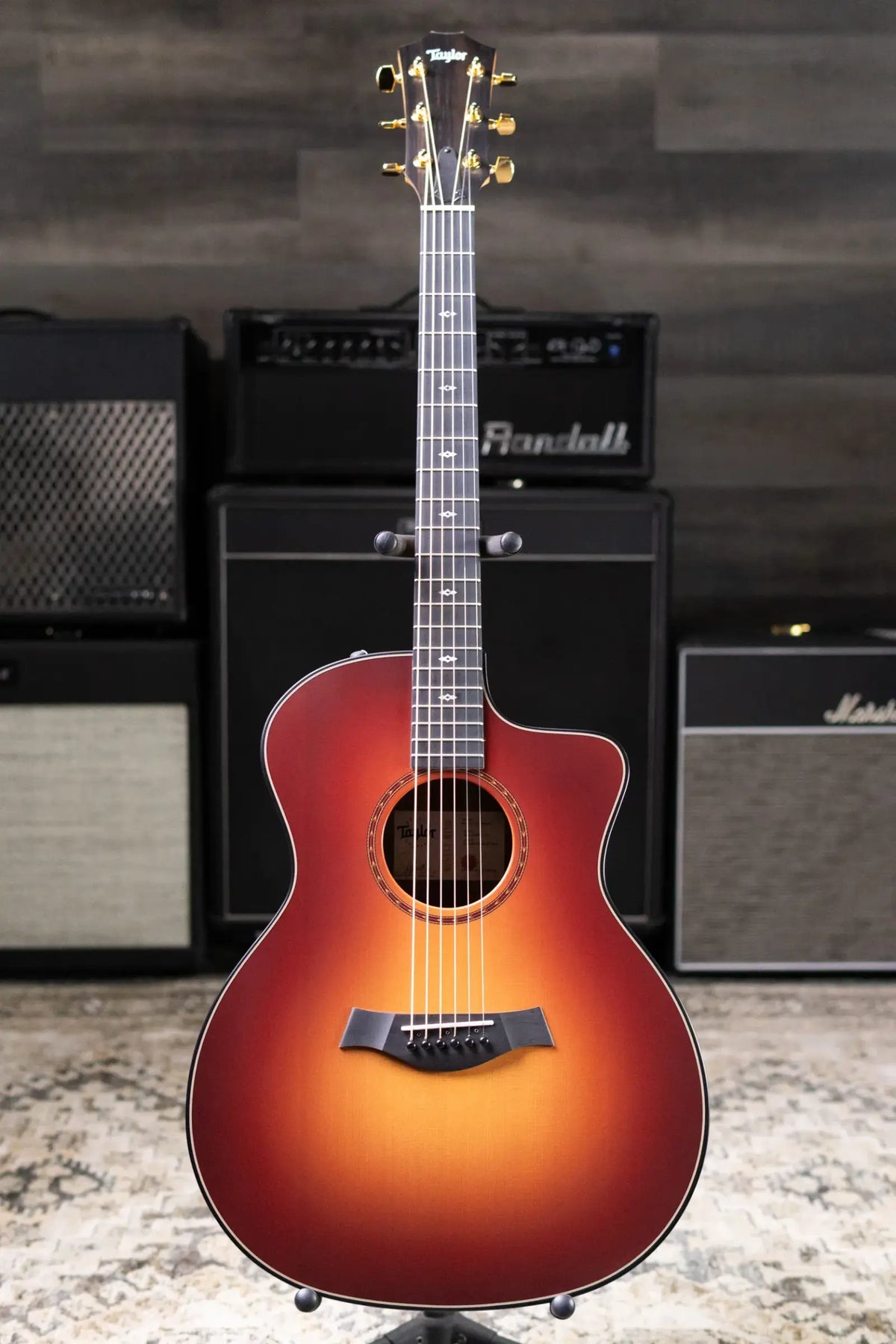 Taylor 214ce Sunset Blvd Grand Auditorium Acoustic/Electric Guitar - Sepia Burst with Gig Bag - Prototype