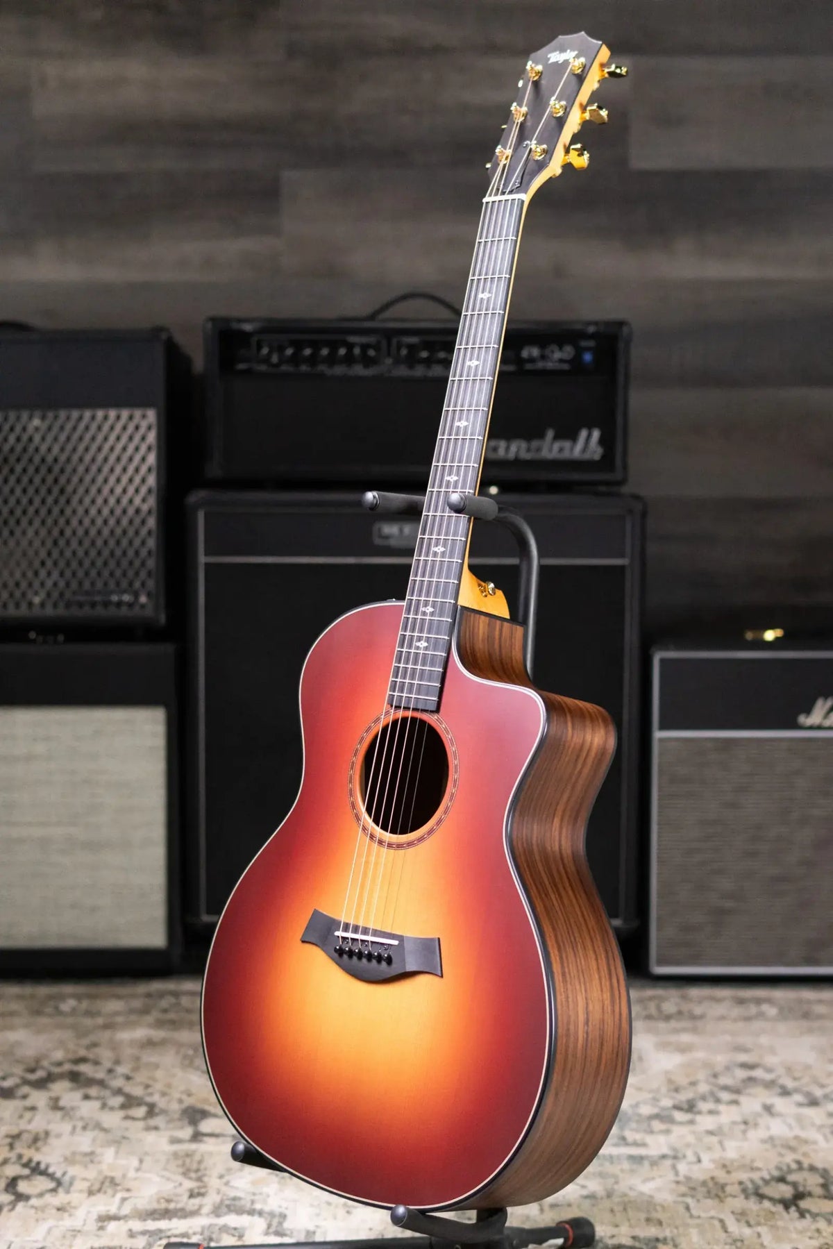 Taylor 214ce Sunset Blvd Grand Auditorium Acoustic/Electric Guitar - Sepia Burst with Gig Bag - Prototype