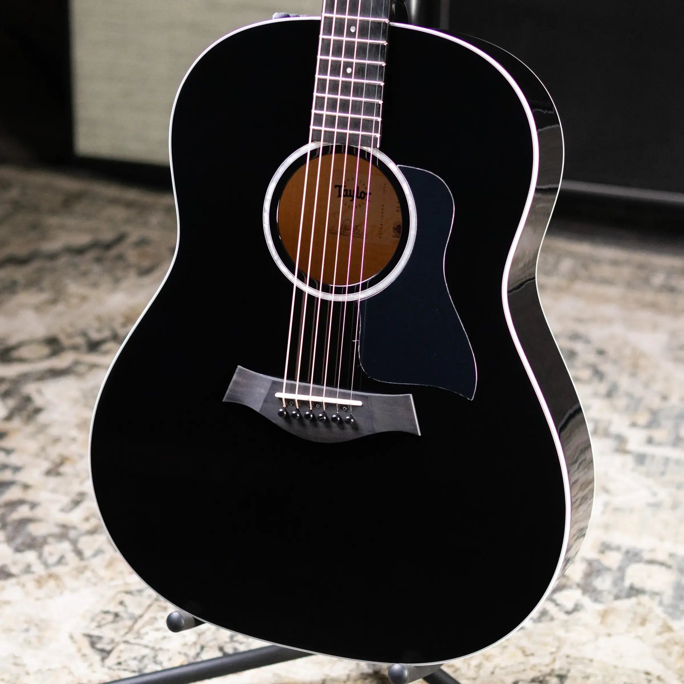 Taylor 217e-BLK Plus Grand Pacific Acoustic/Electric Guitar - Black with Aerocase