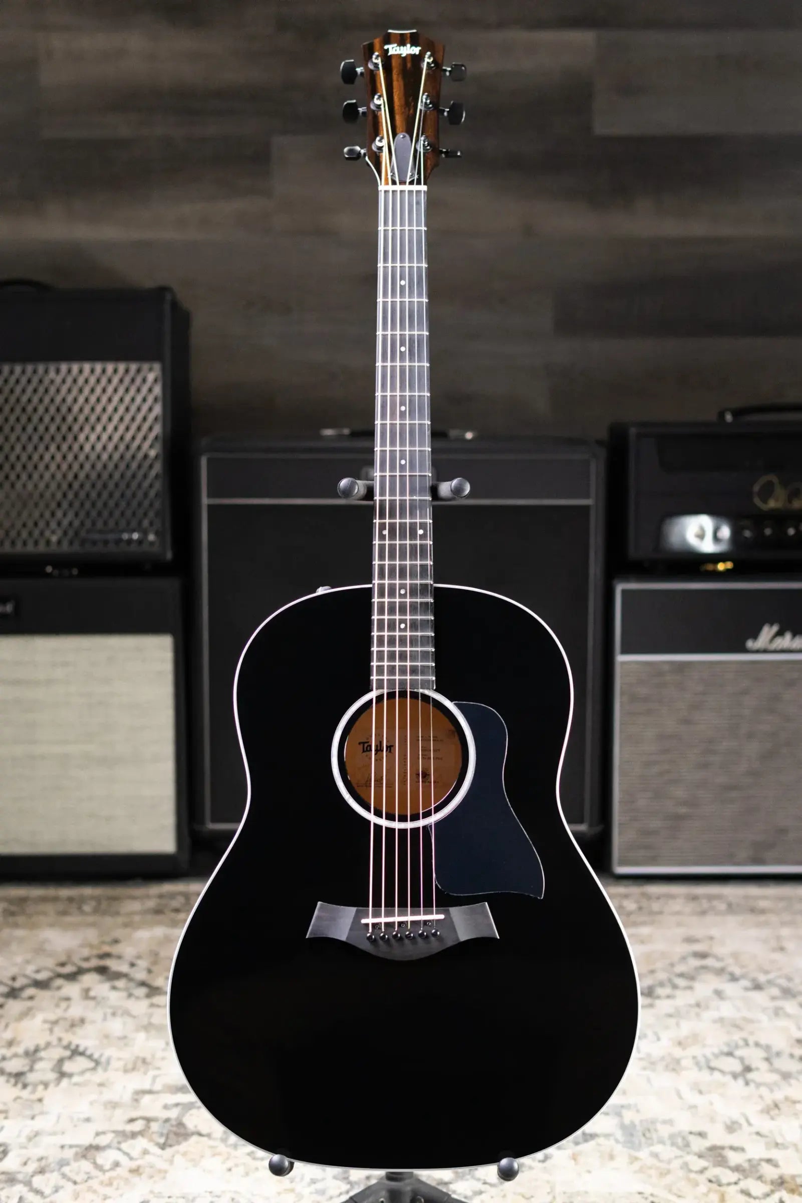 Taylor 217e-BLK Plus Grand Pacific Acoustic/Electric Guitar - Black with Aerocase