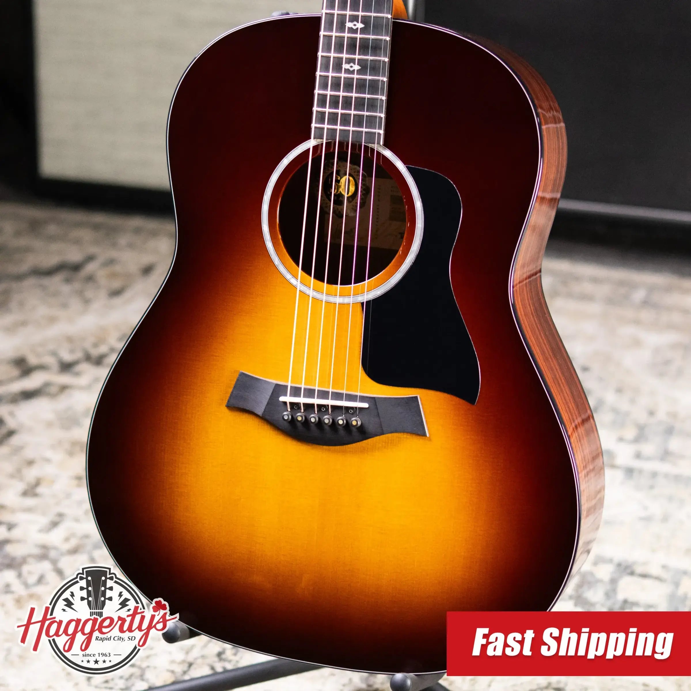 Taylor 217e-SB Plus LTD Grand Pacific Acoustic/Electric Guitar - Sunburst with Aerocase - Floor Model Demo