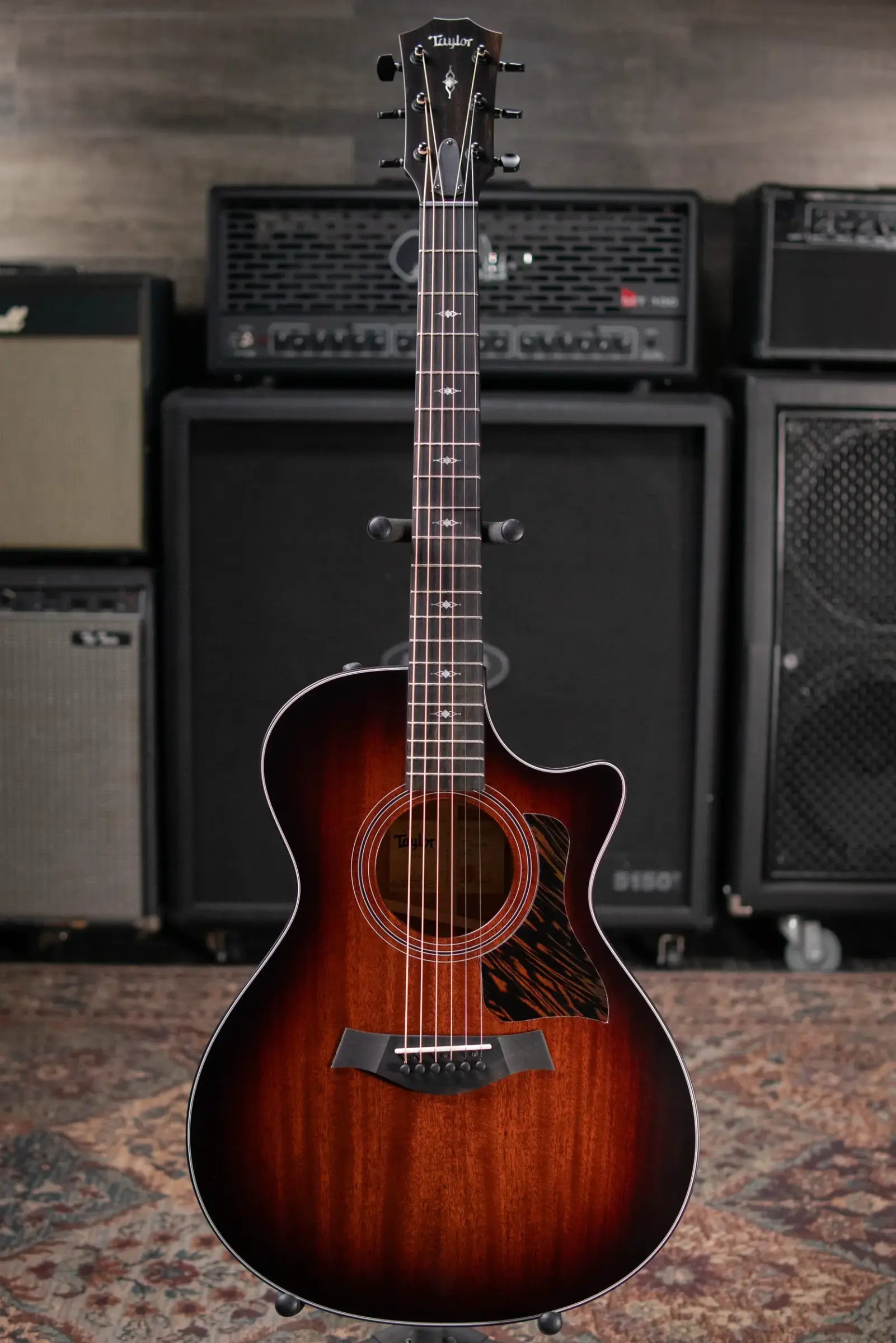 Taylor 322ce Grand Concert Acoustic/Electric Guitar - Shaded Edge Burst with Hardshell Case