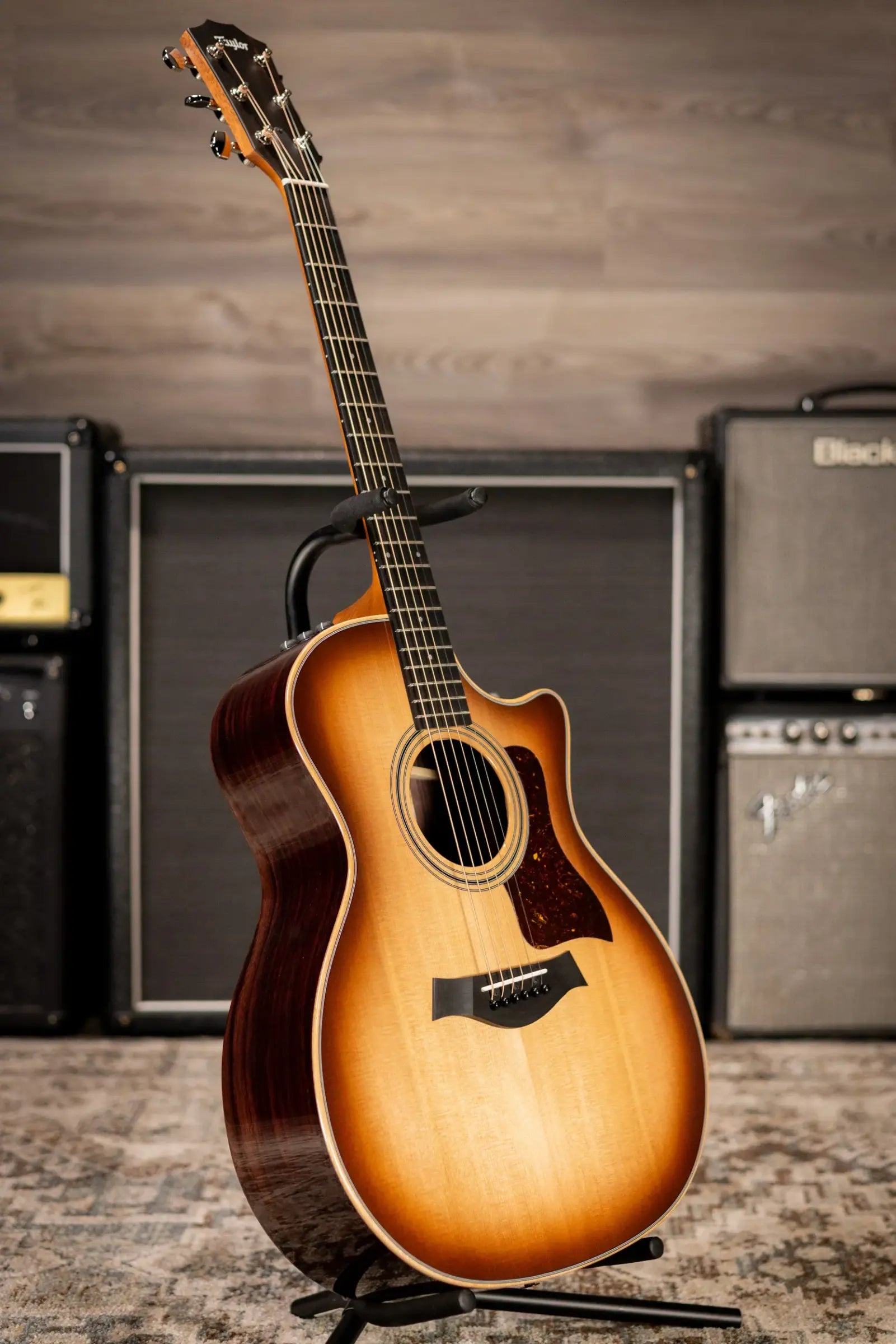 Taylor 414ce Studio Grand Auditorium Acoustic/Electric Guitar - Shaded Edge Burst with Gig Bag