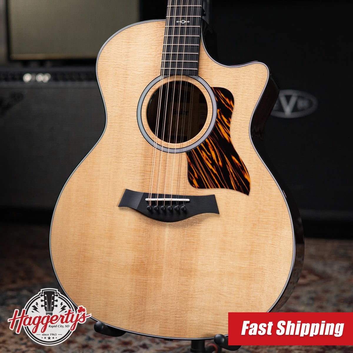 Taylor Next Generation 454ce 12-String Grand Auditorium Acoustic/Electric Guitar Natural with Hardshell Case