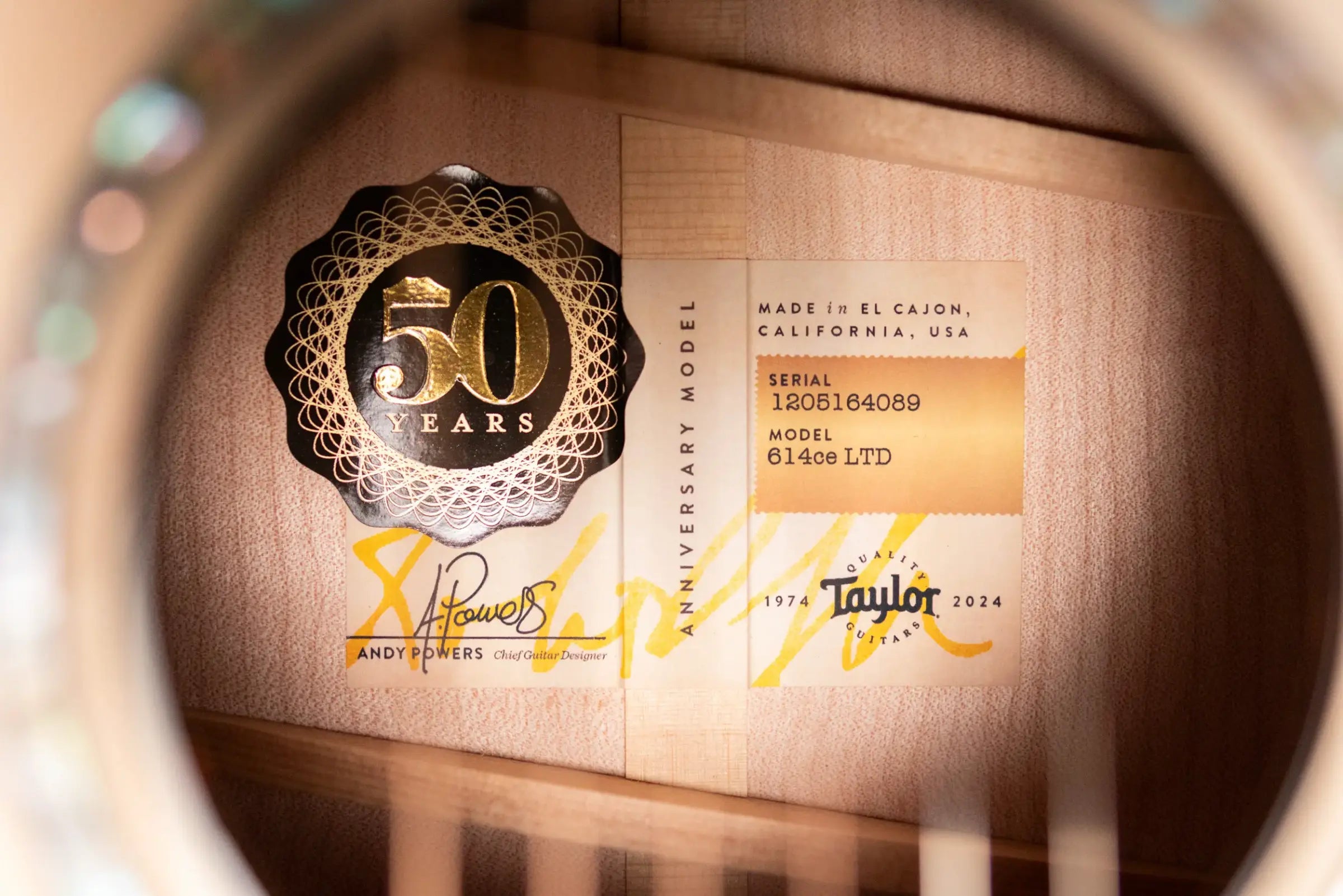 Taylor 614ce LTD 50th Anniversary Grand Auditorium Acoustic/Electric Guitar with Hardshell Case