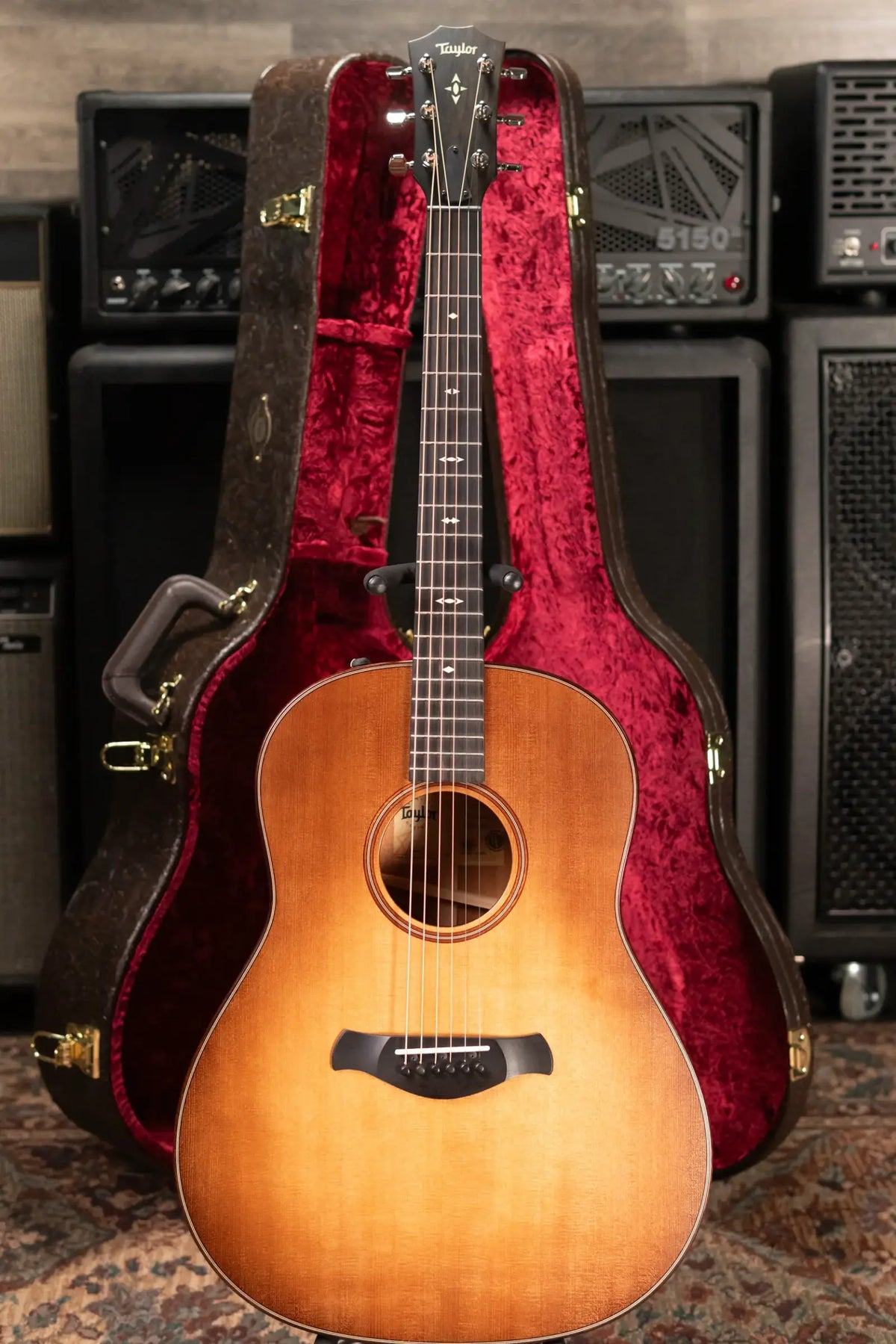 Taylor Builder's Edition 517e Grand Pacific Acoustic/Electric Guitar - Wild Honey Burst with Hardshell Case - Floor Model Demo